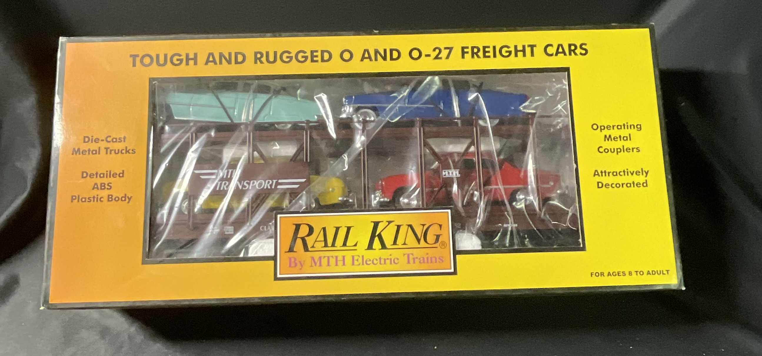 RailKing by MTH Electric Trains Auto Carrier with Ertl Automobiles 30-7628
