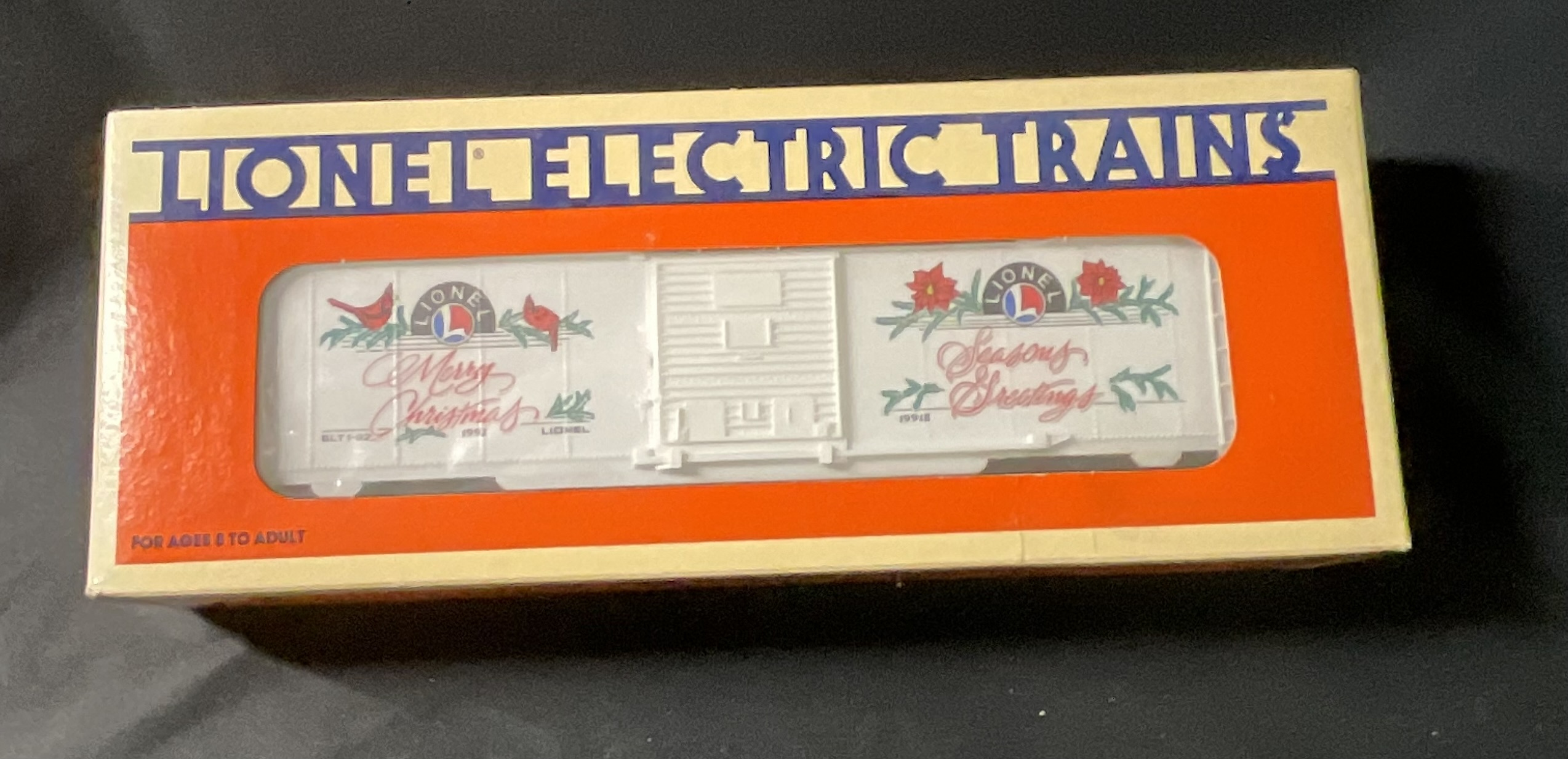 Lionel O Gauge 1992 Christmas Boxcar 6-19918 in Original Box