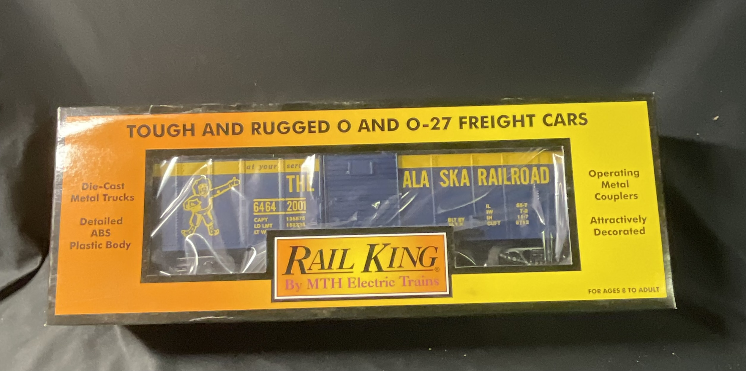 RailKing by MTH Electric Trains O Gauge Alaska Railroad Box Car 30-7474