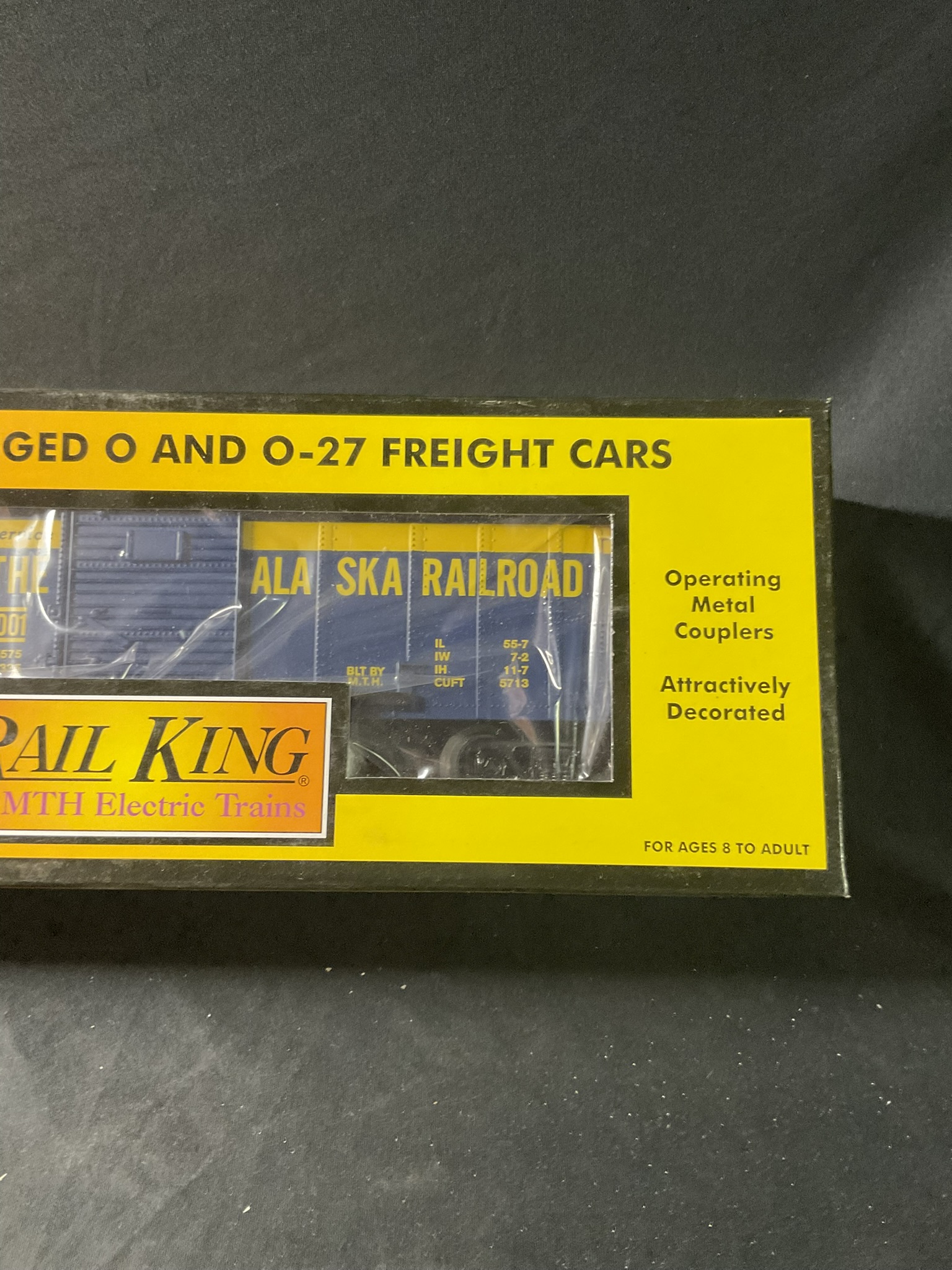RailKing by MTH Electric Trains O Gauge Alaska Railroad Box Car 30-7474