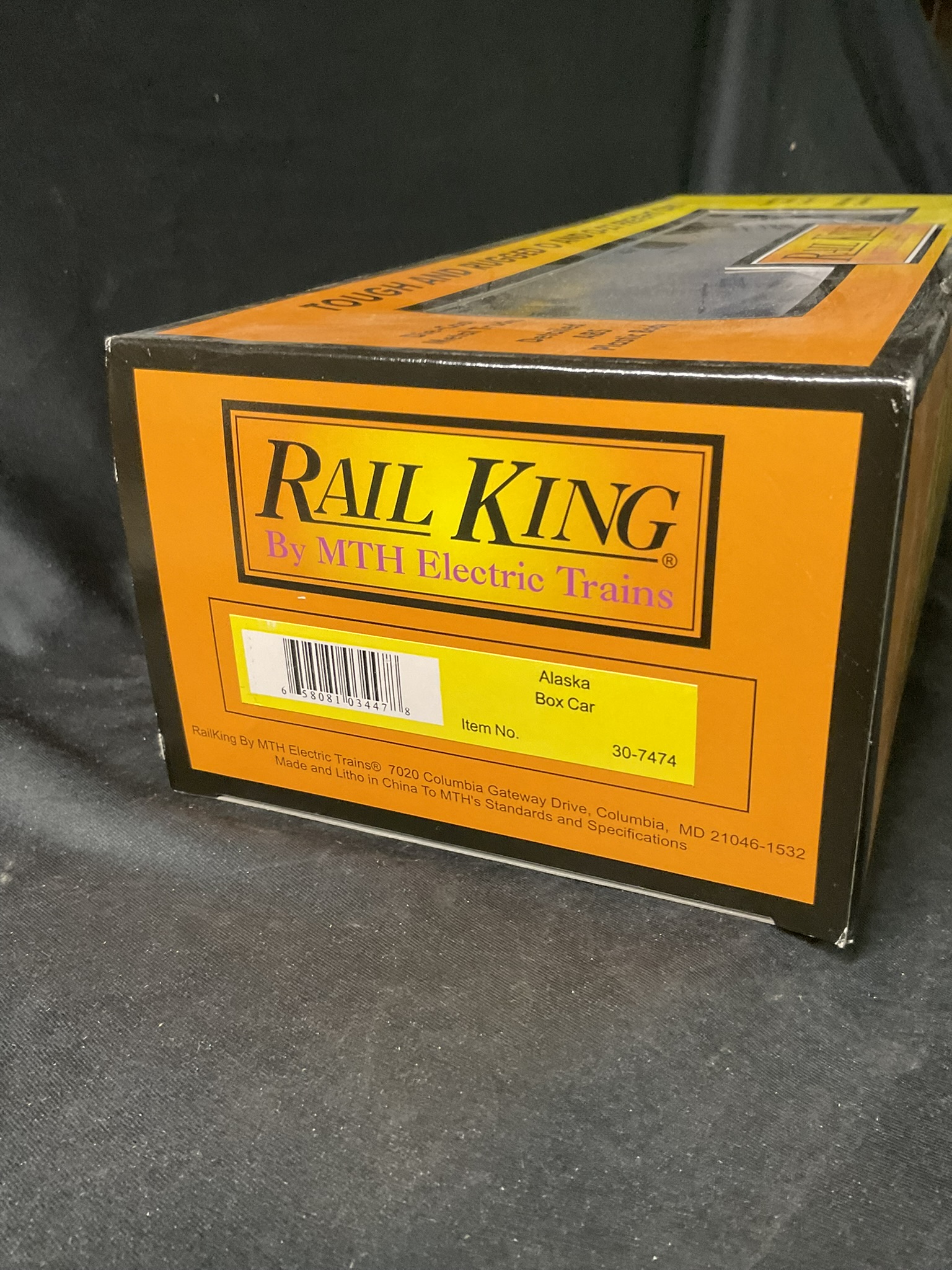 RailKing by MTH Electric Trains O Gauge Alaska Railroad Box Car 30-7474