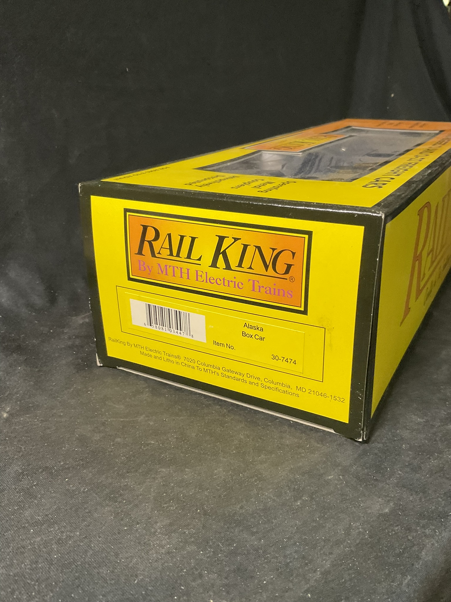 RailKing by MTH Electric Trains O Gauge Alaska Railroad Box Car 30-7474