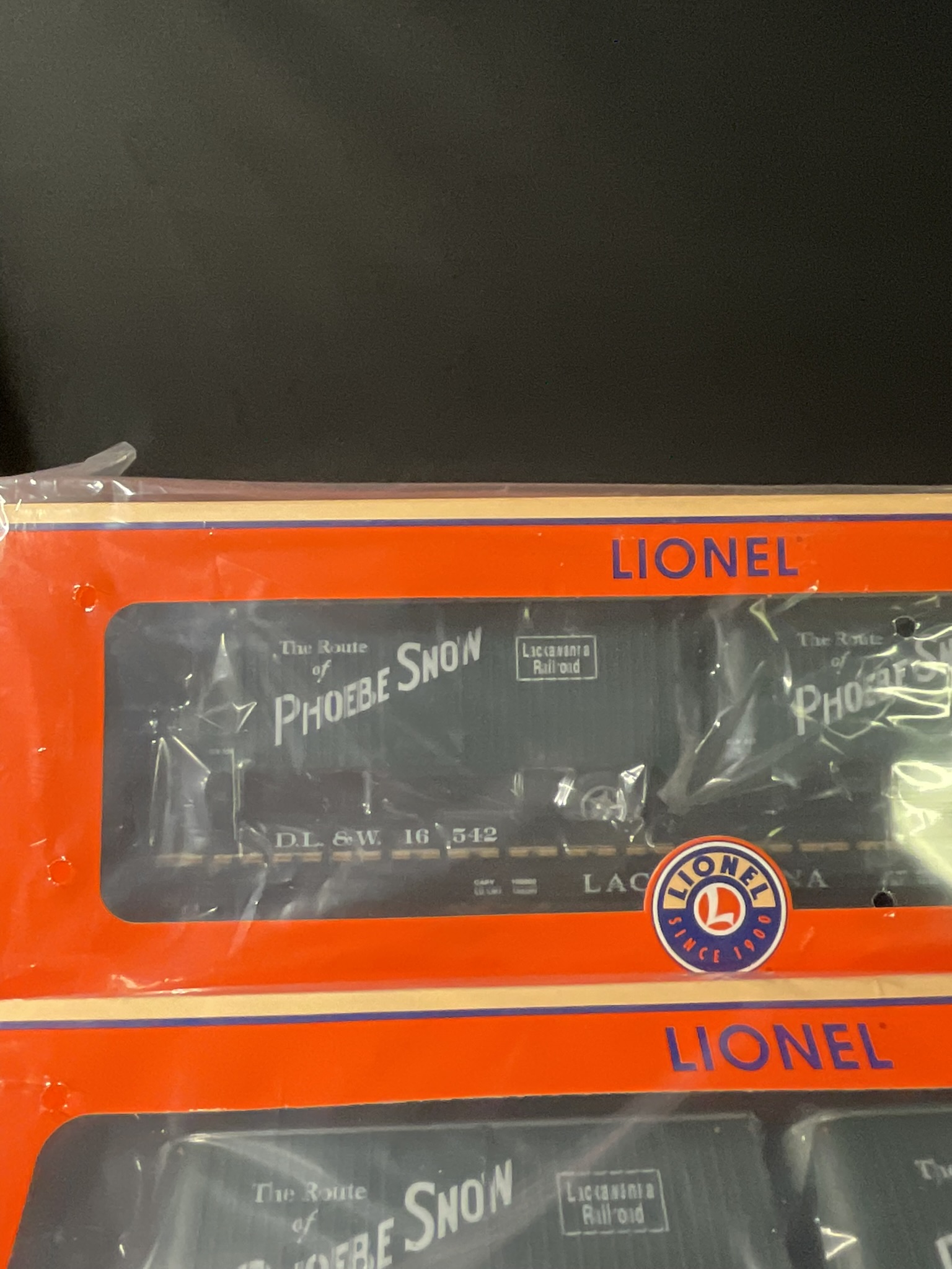 A Pair of Lionel O-Gauge Lackawanna PS-4 Flatcars with Phoebe Snow Piggyback Trailers
