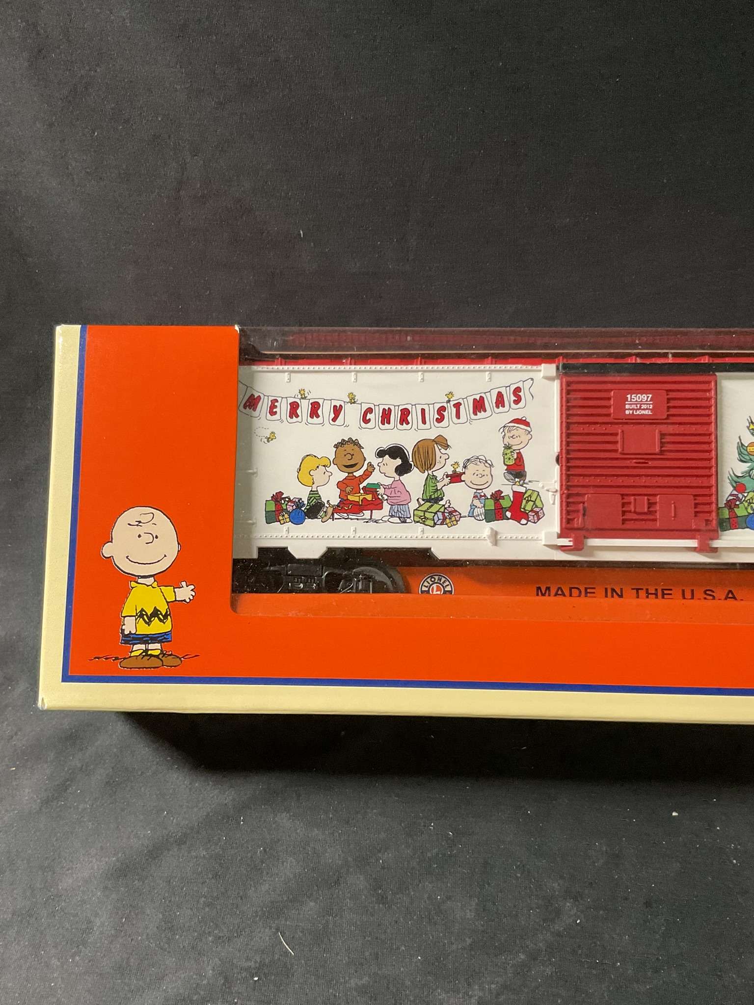 Lionel O-Gauge Peanuts Christmas Boxcar Model 6-15097 with Original Box
