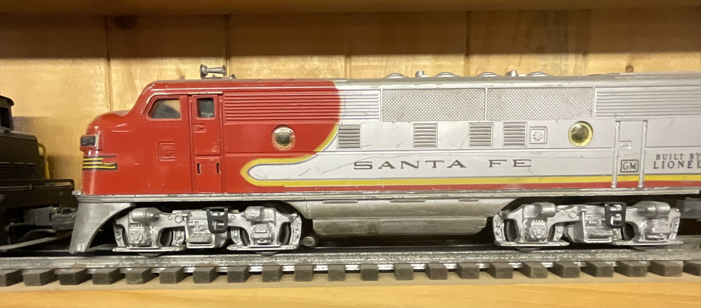 Three Lionel No. 2343 Santa Fe F3 A-B-A Diesel Locomotive Units