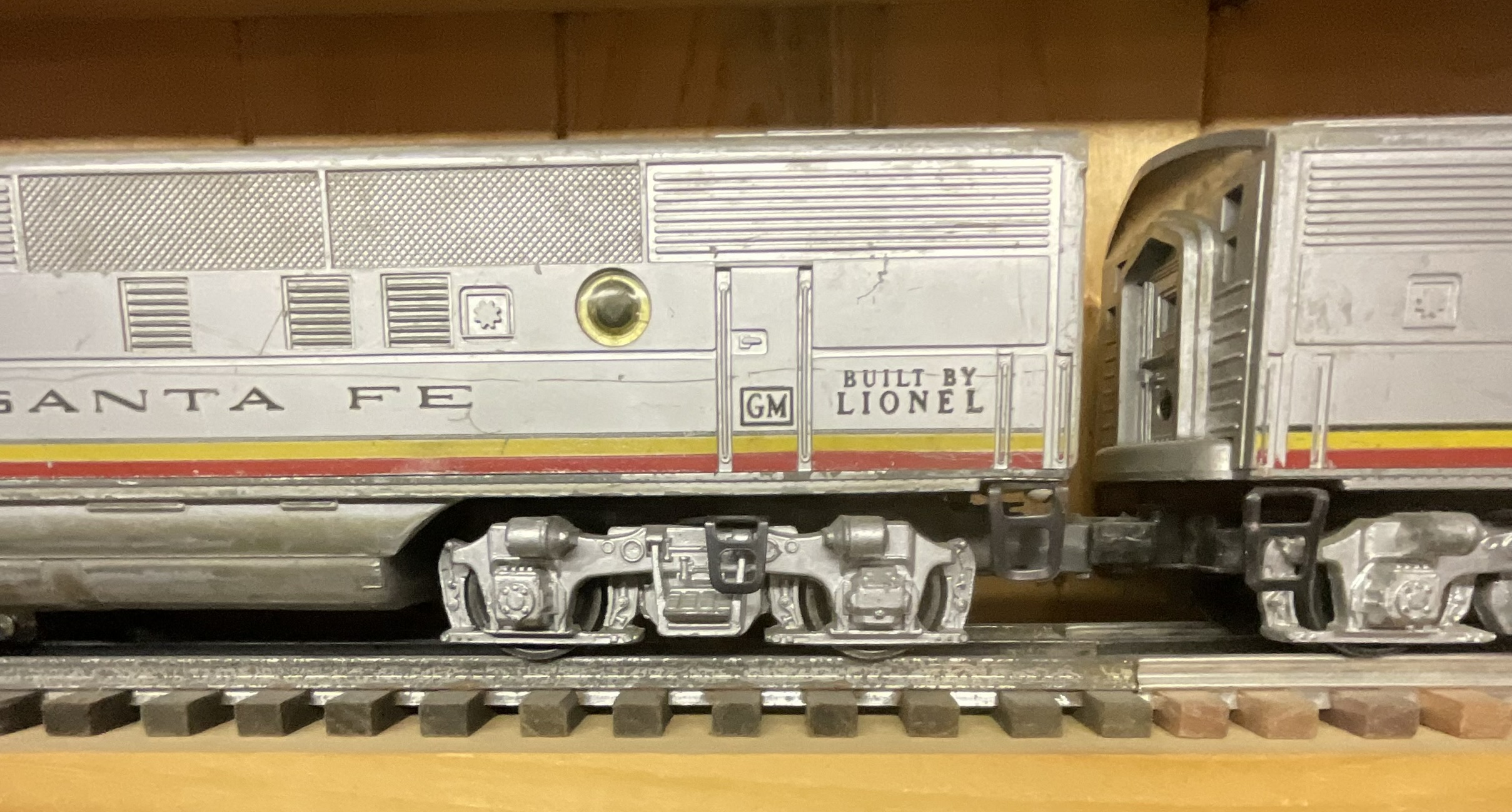 Three Lionel No. 2343 Santa Fe F3 A-B-A Diesel Locomotive Units