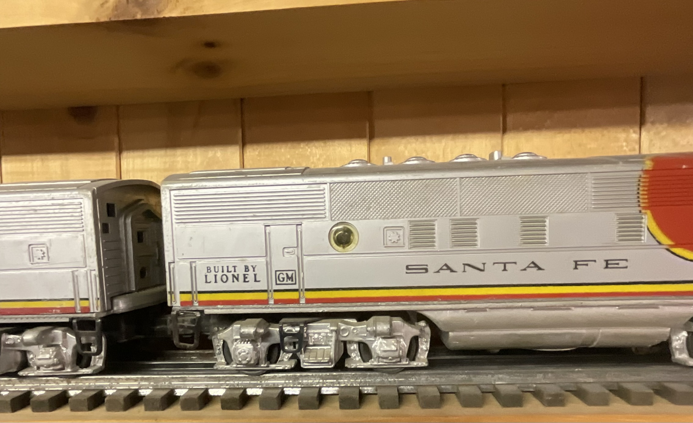 Three Lionel No. 2343 Santa Fe F3 A-B-A Diesel Locomotive Units