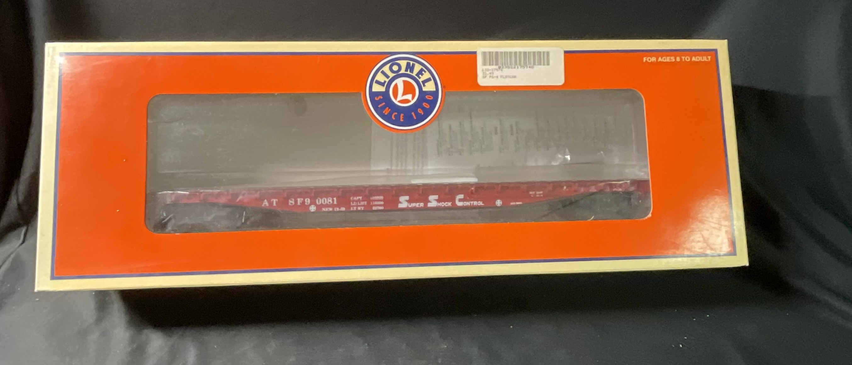 Lionel O-Gauge Santa Fe PS-4 Flatcar 6-17574 in Original Box