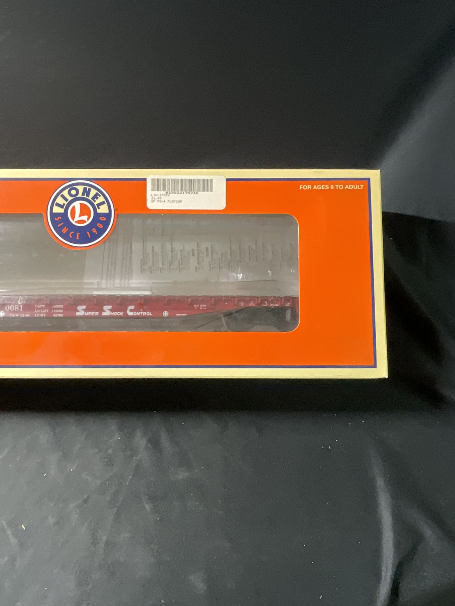 Lionel O-Gauge Santa Fe PS-4 Flatcar 6-17574 in Original Box