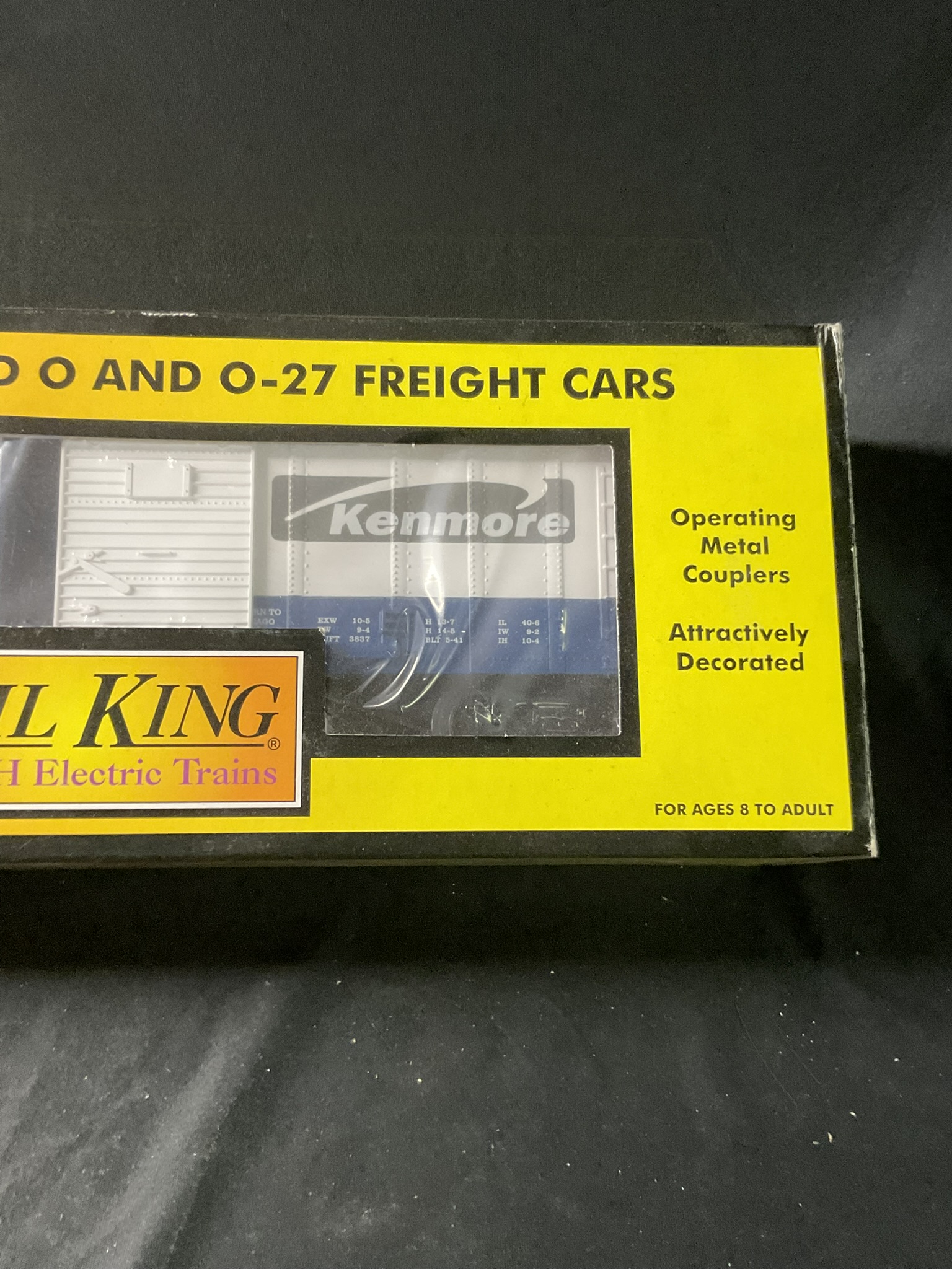 A Pair of RailKing by MTH Electric Trains Sears and Kenmore O Gauge Boxcars