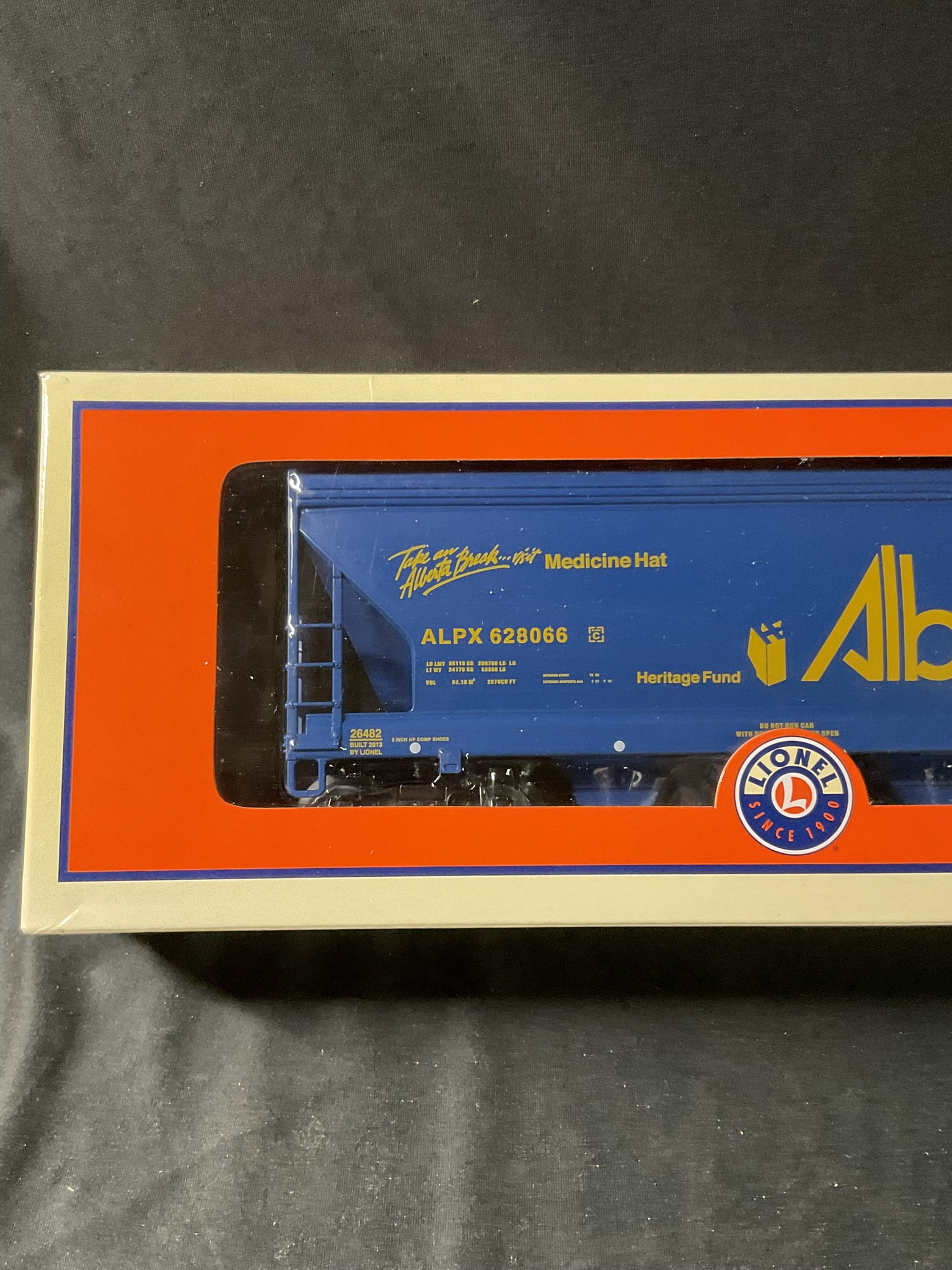 Lionel O Gauge ACF 2-Bay Hopper Alberta Heritage Fund 6-26482