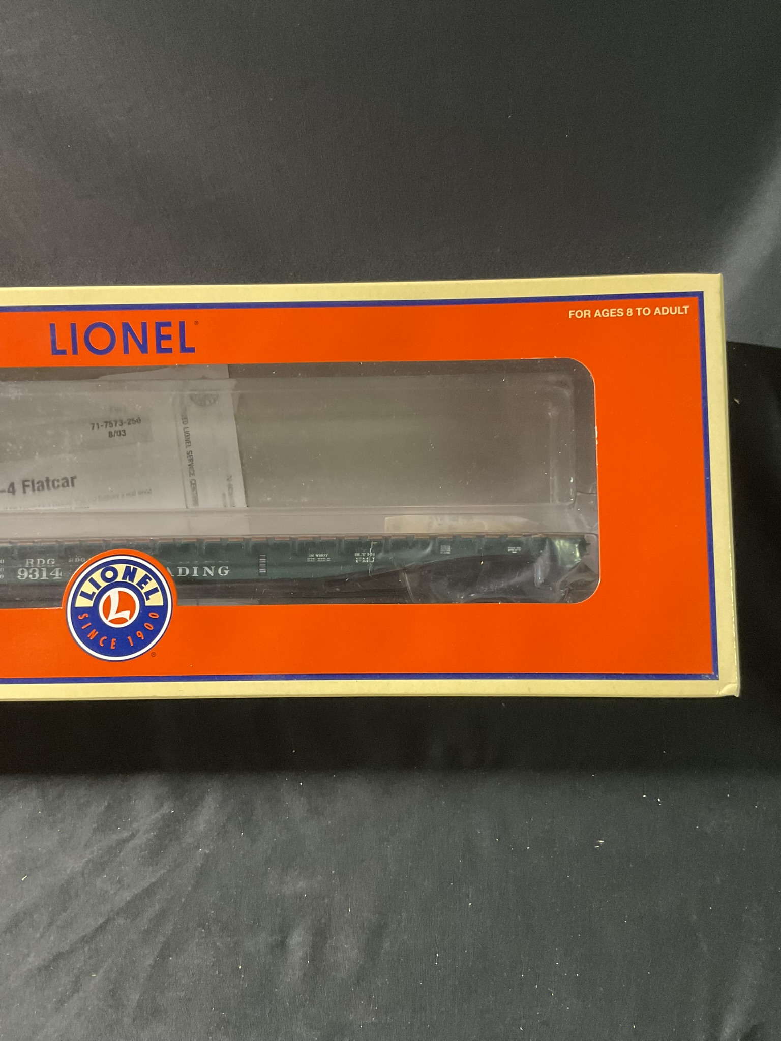Lionel 6-27512 O Gauge Reading PS-4 Flatcar with Original Box