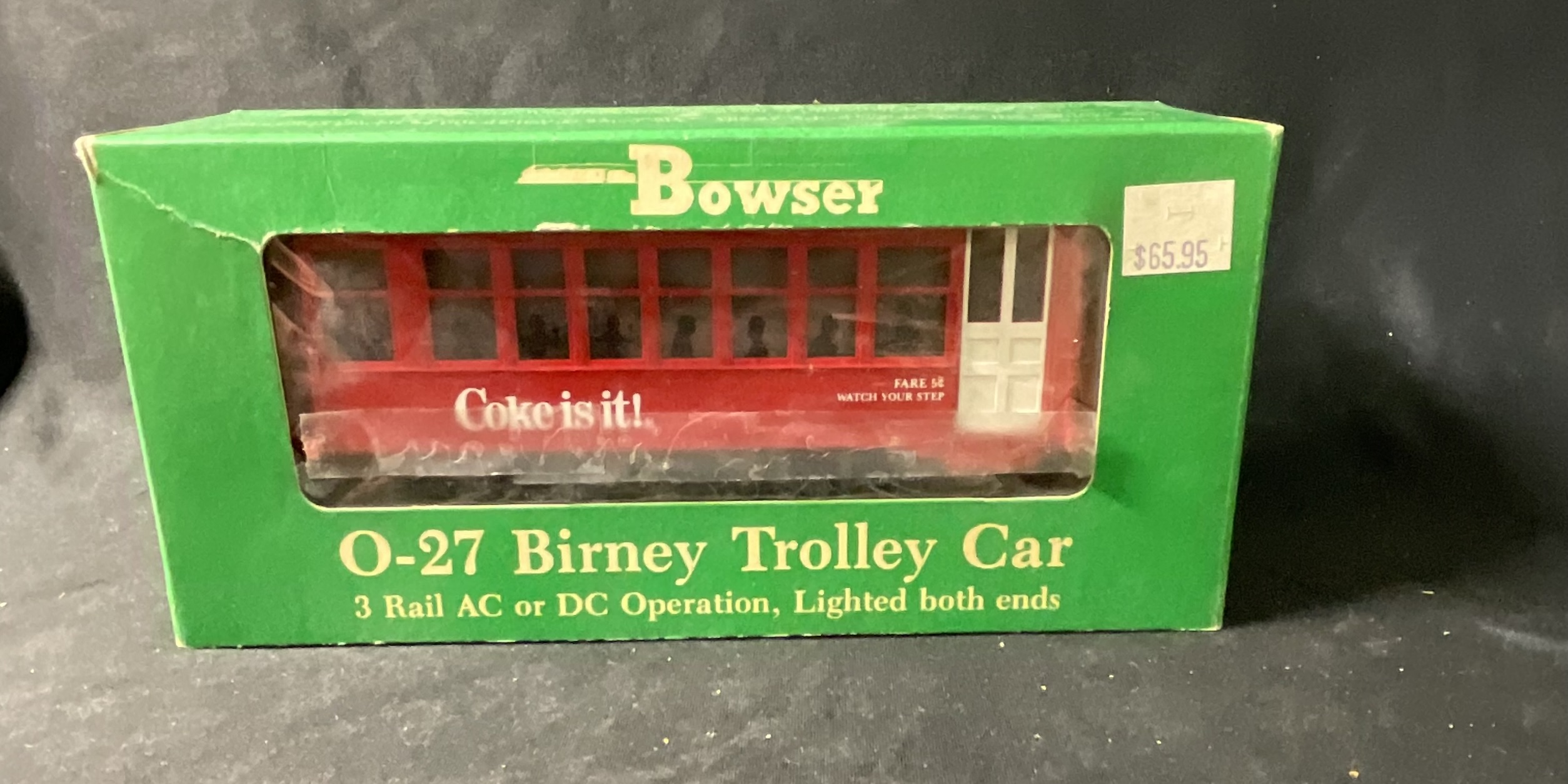 Bowser O-27 Birney Trolley Car with Coca-Cola Advertising