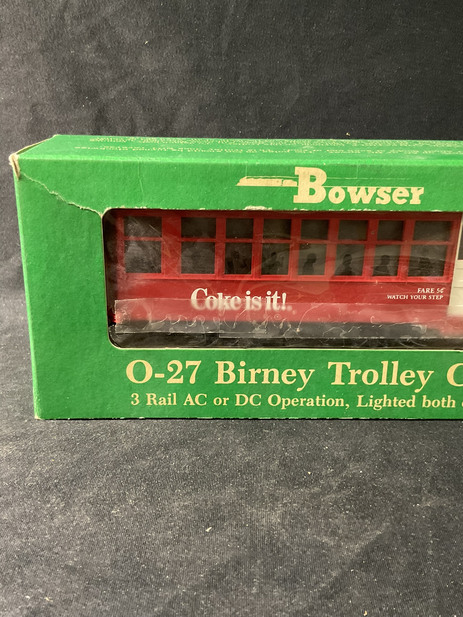 Bowser O-27 Birney Trolley Car with Coca-Cola Advertising