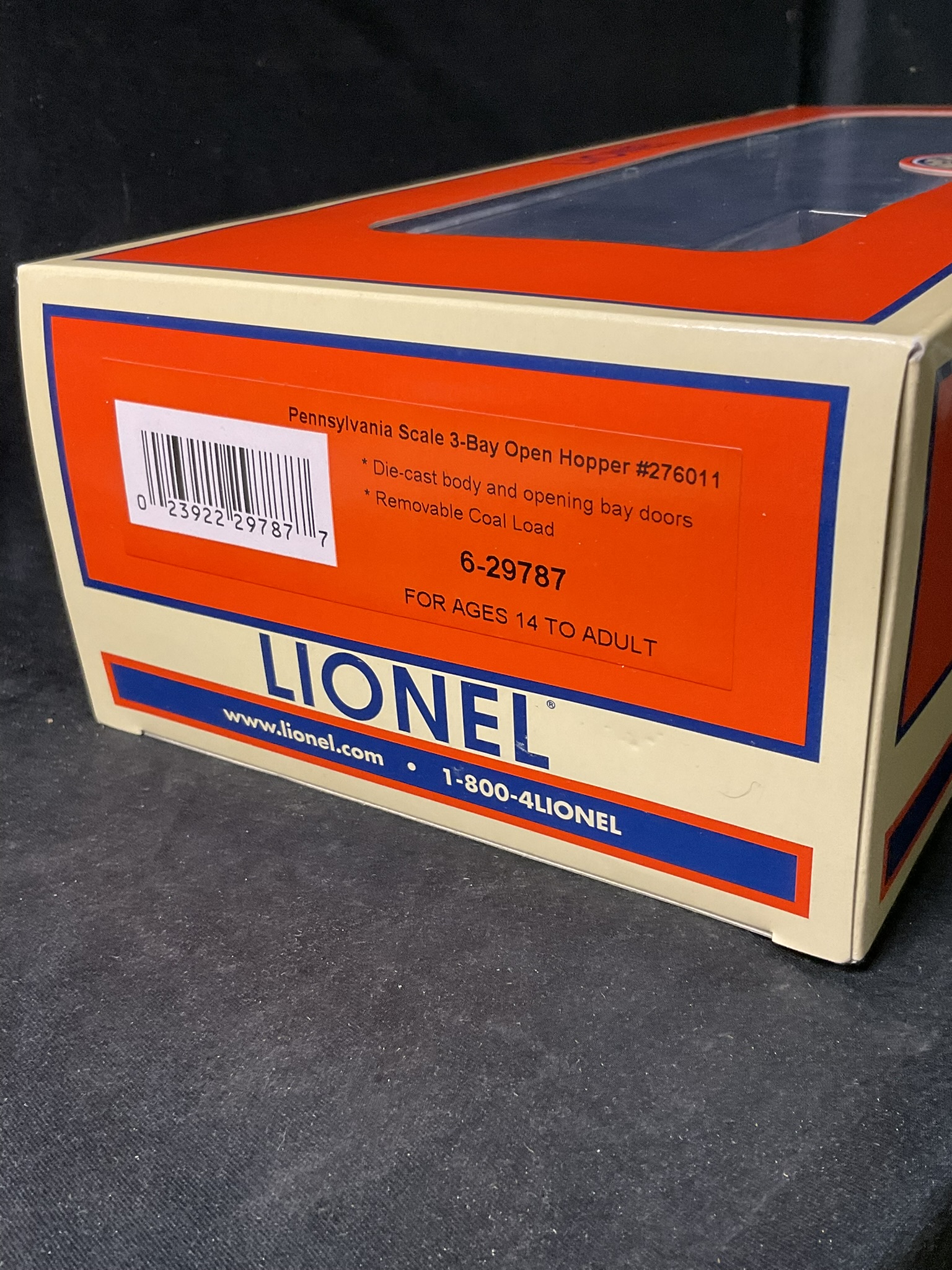 Lionel 6-29787 O Scale Pennsylvania Railroad 3-Bay Open Hopper No. 276011