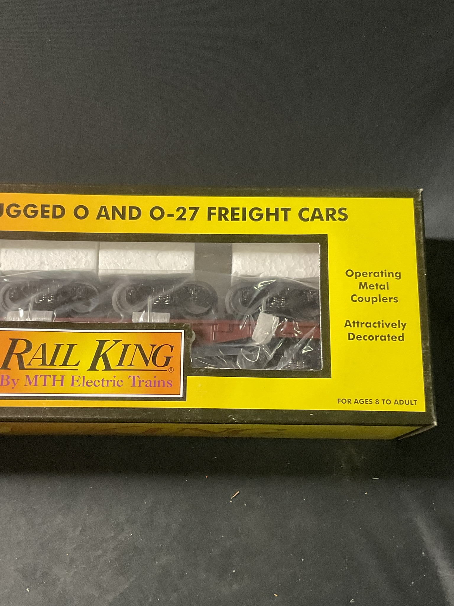 RailKing by MTH Electric Trains O Gauge Pennsylvania Flat Car with Four Bettendorf Trucks 30-76199