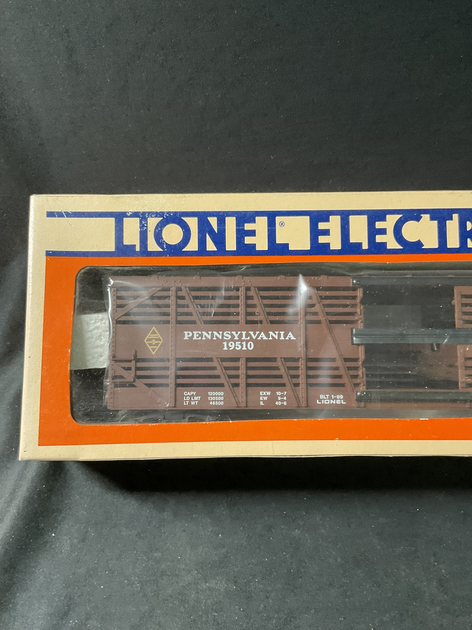 Lionel O Gauge Pennsylvania Stock Car No. 6-19510 in Original Box