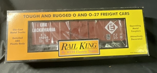 Rail King by MTH Electric Trains O Gauge Erie Lackawanna Boxcar 30-7428