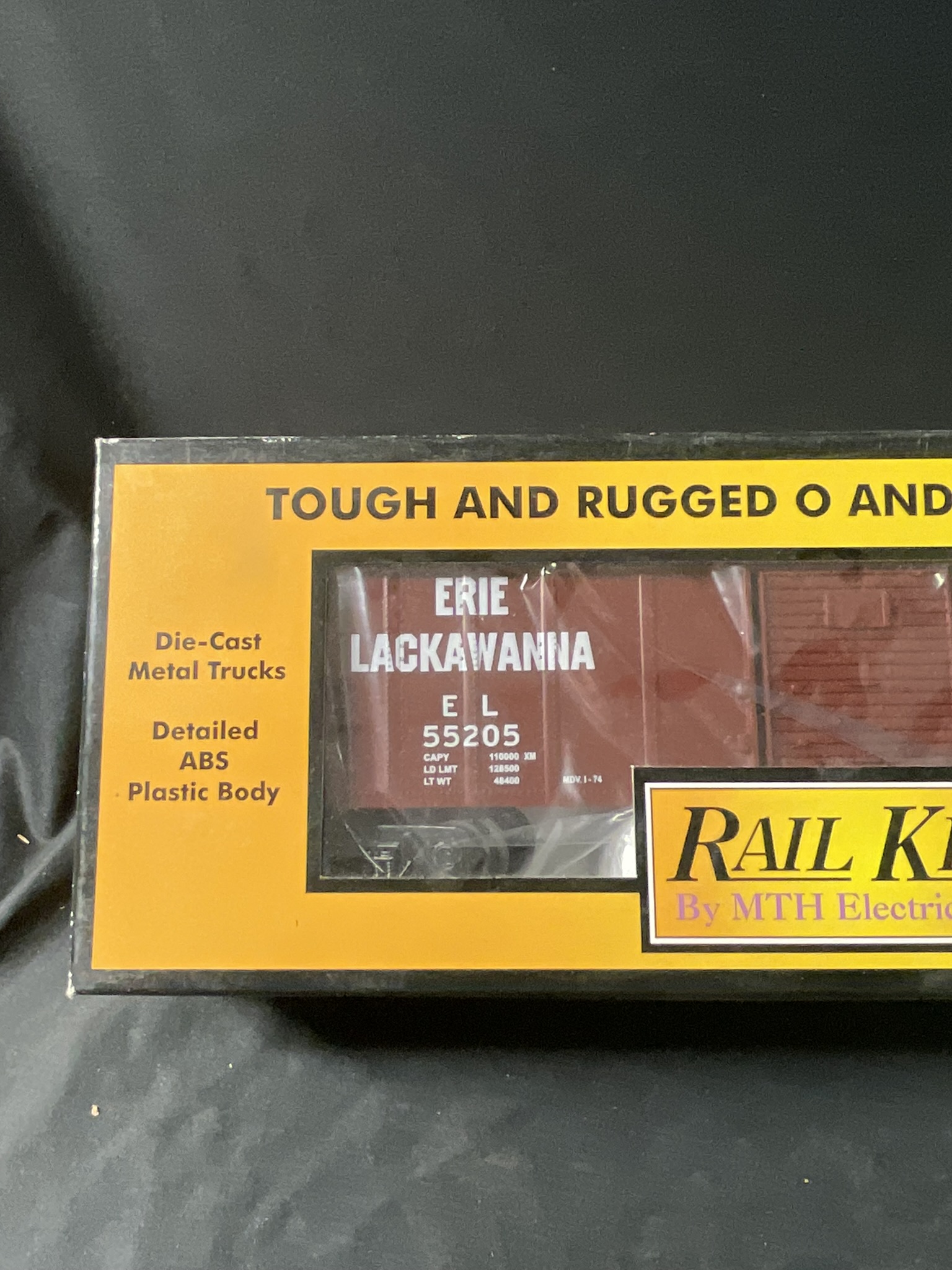 Rail King by MTH Electric Trains O Gauge Erie Lackawanna Boxcar 30-7428