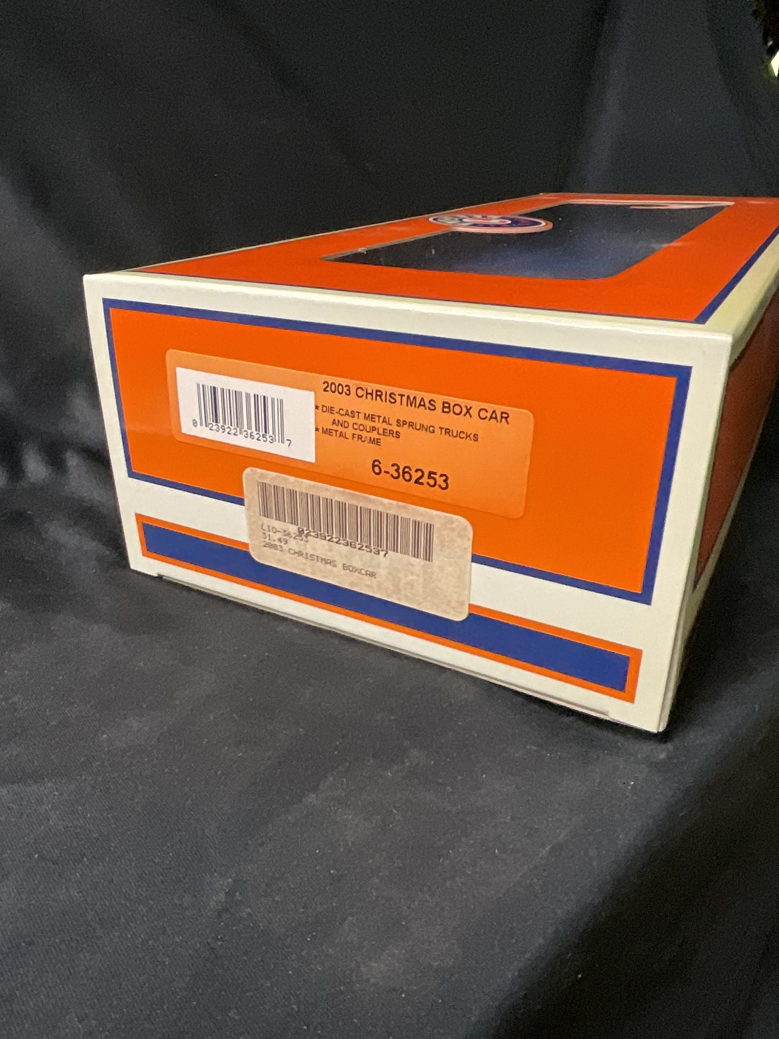 Lionel 6-36253 O Gauge 2003 Annual Christmas Box Car