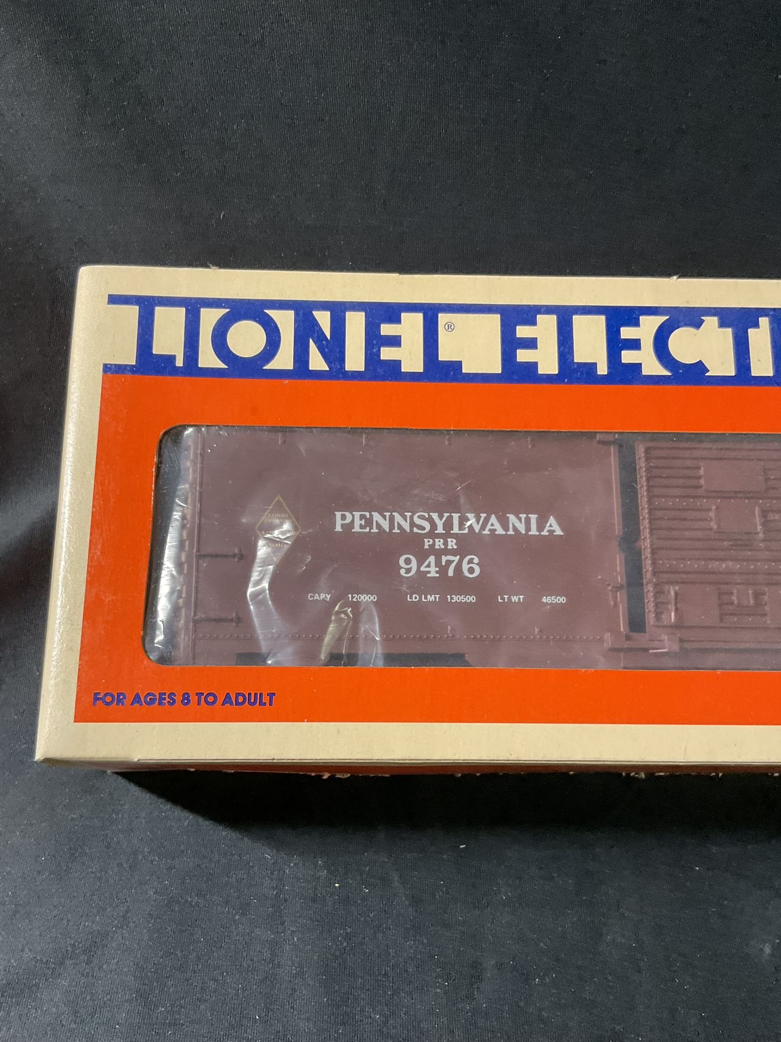 Lionel O-Gauge Pennsylvania Railroad Single-Door Box Car 6-9476 with Original Box