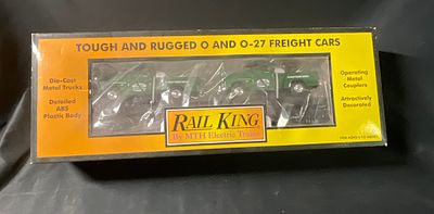 Rail King by MTH O-Gauge Service Center Flatcar with Ertl 1955 Chevy Cameo Wreckers Item No 30-7615