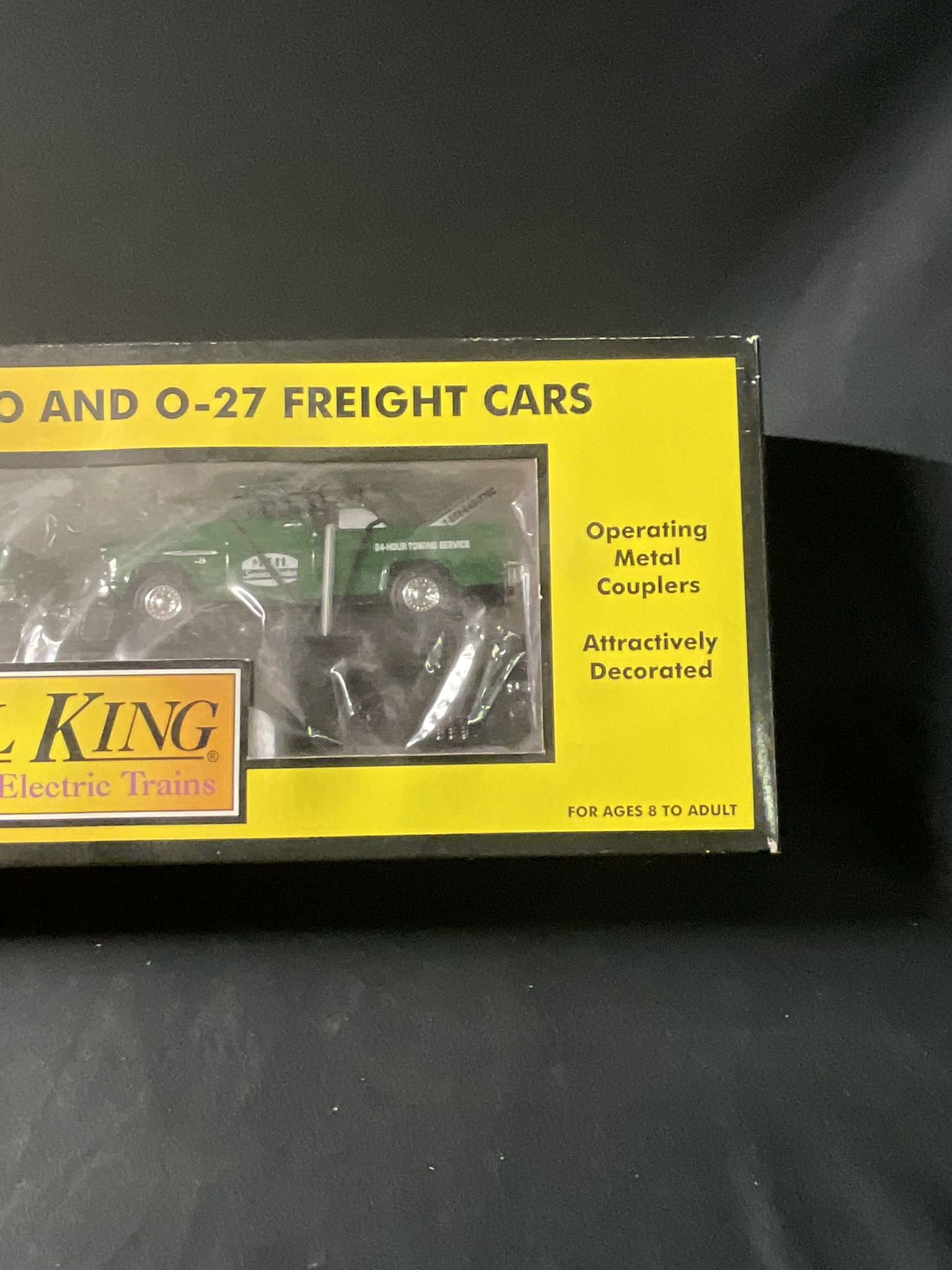 Rail King by MTH O-Gauge Service Center Flatcar with Ertl 1955 Chevy Cameo Wreckers Item No 30-7615