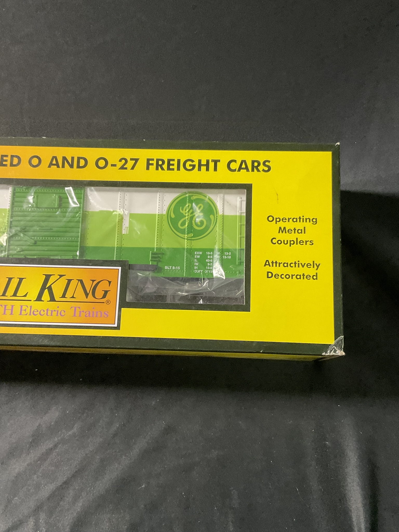 MTH RailKing O Gauge General Electric Box Car with Blinking LEDs No. 30-74819