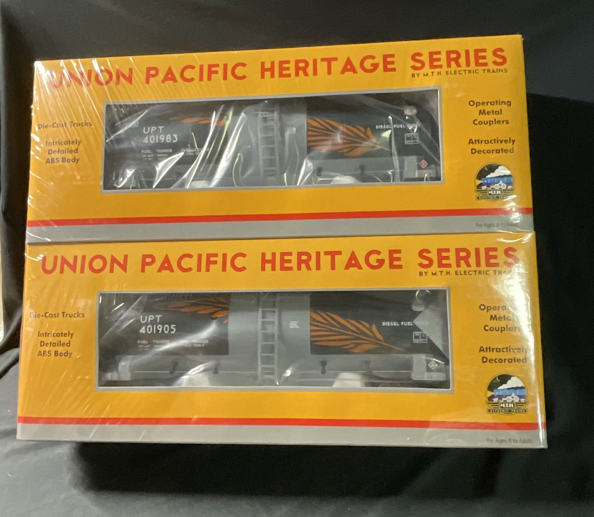 A Pair of M.T.H. Premier Line Union Pacific Heritage Series Western Pacific Fuel Tenders