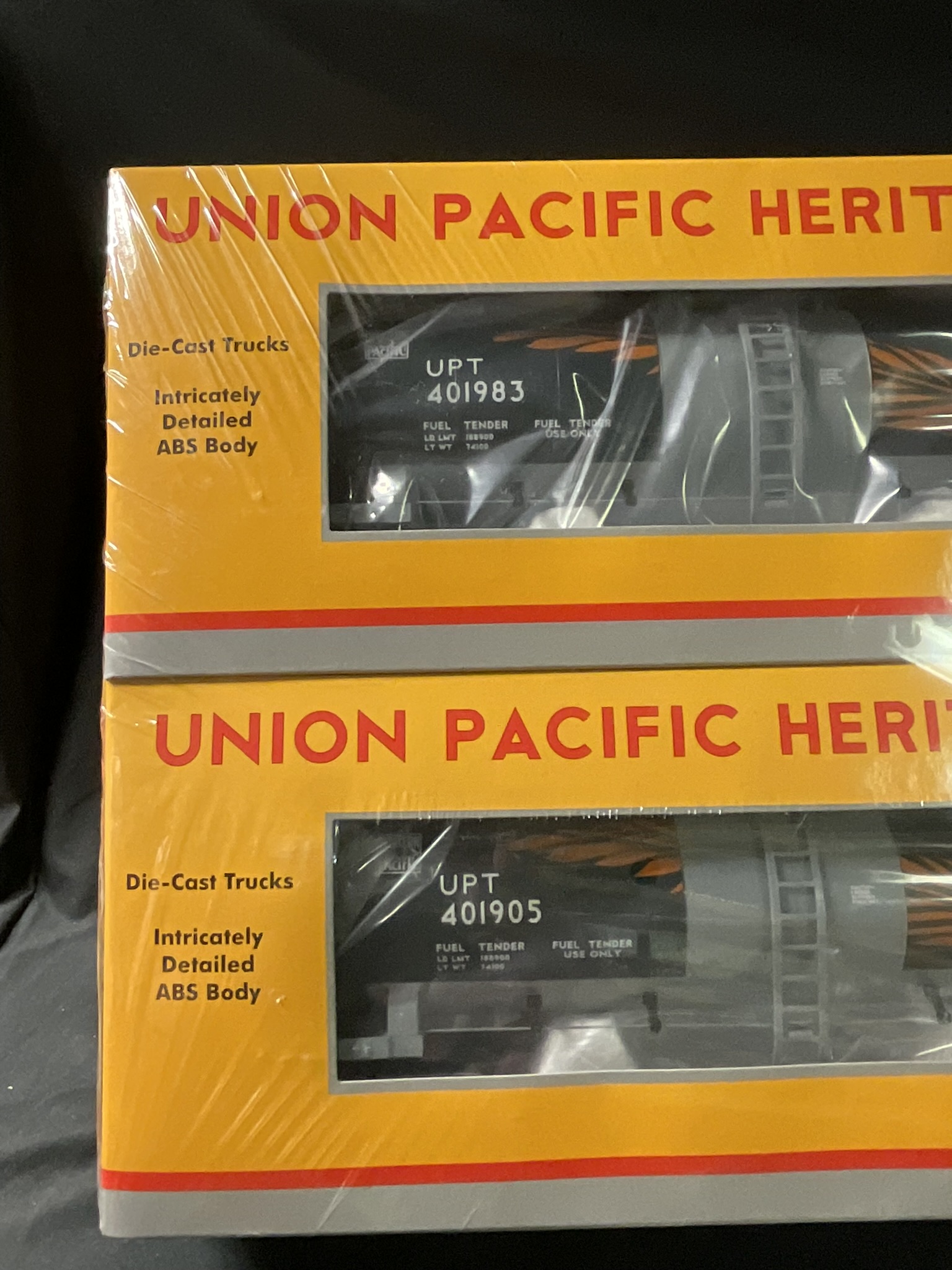 A Pair of M.T.H. Premier Line Union Pacific Heritage Series Western Pacific Fuel Tenders