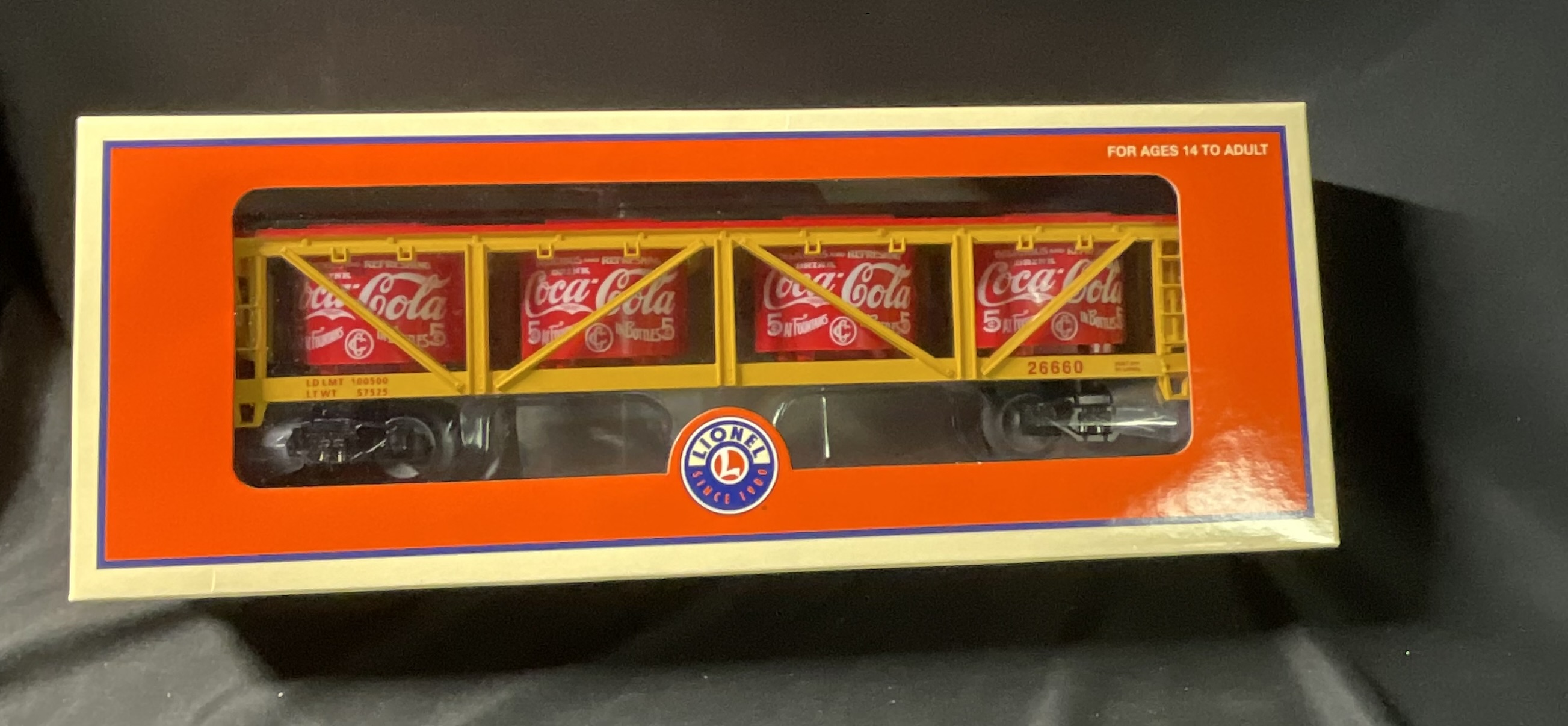 Lionel 6-26660 O Gauge Coca-Cola Vat Car with Original Box