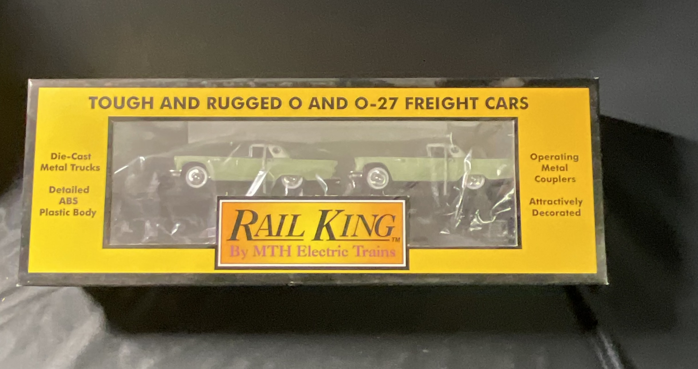 RailKing by MTH Electric Trains Auto Transport Flat Car with 1957 Ford Thunderbirds Item 30-7613