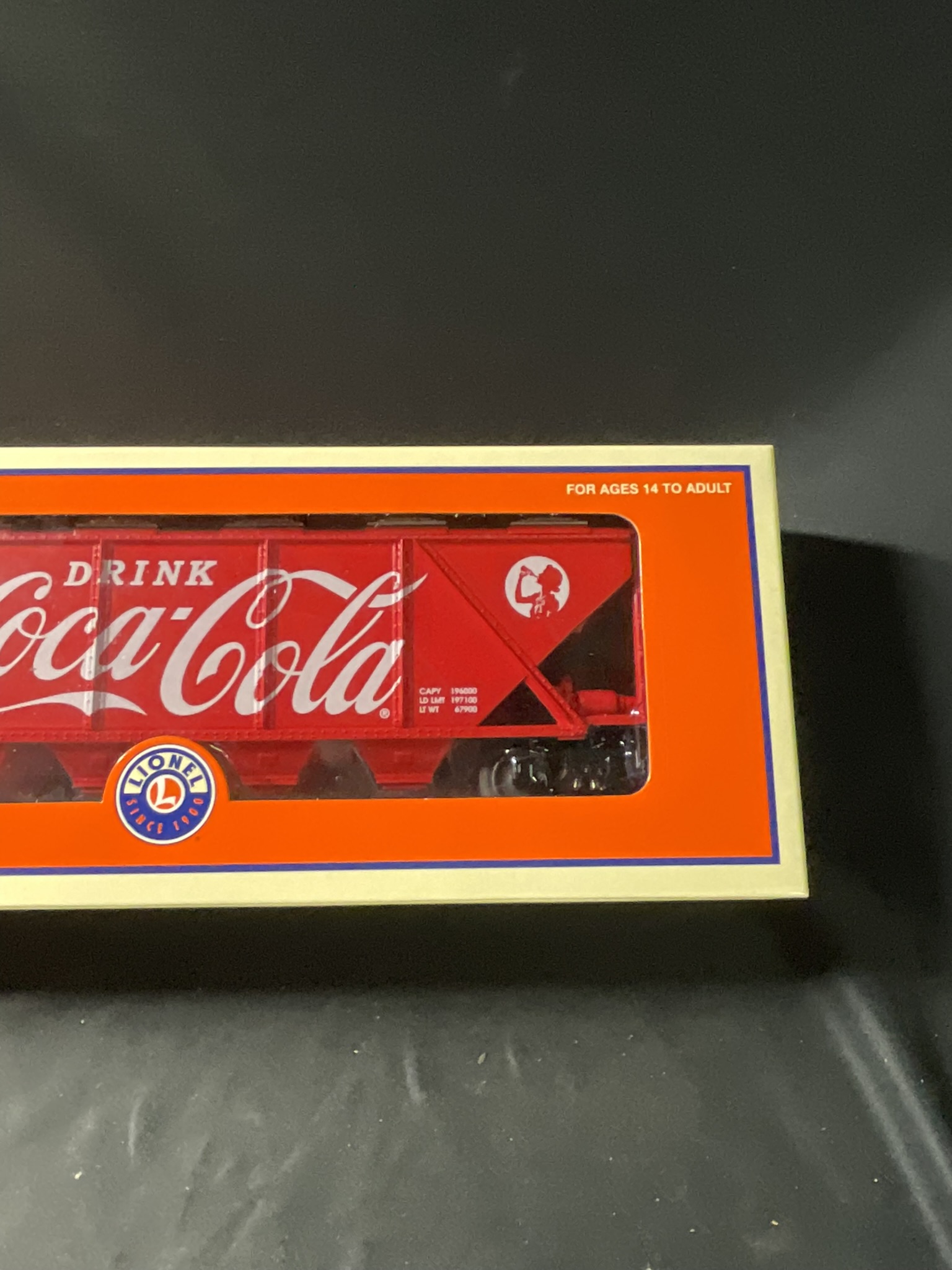Lionel 6-19365 O-Gauge Coca-Cola Hopper Car with Original Box