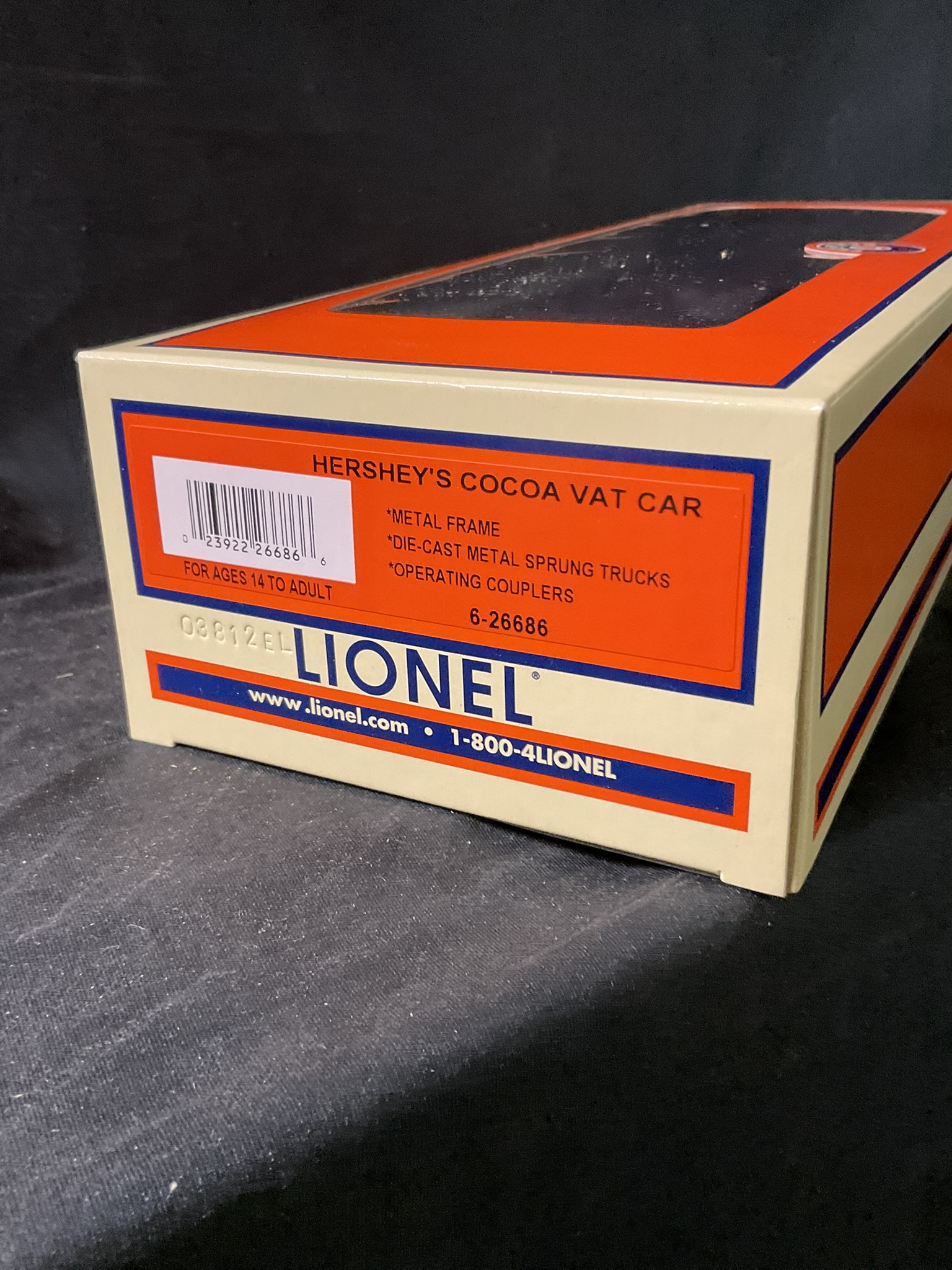 Lionel Hershey's Cocoa Vat Car No. 6-26686 in Original Box
