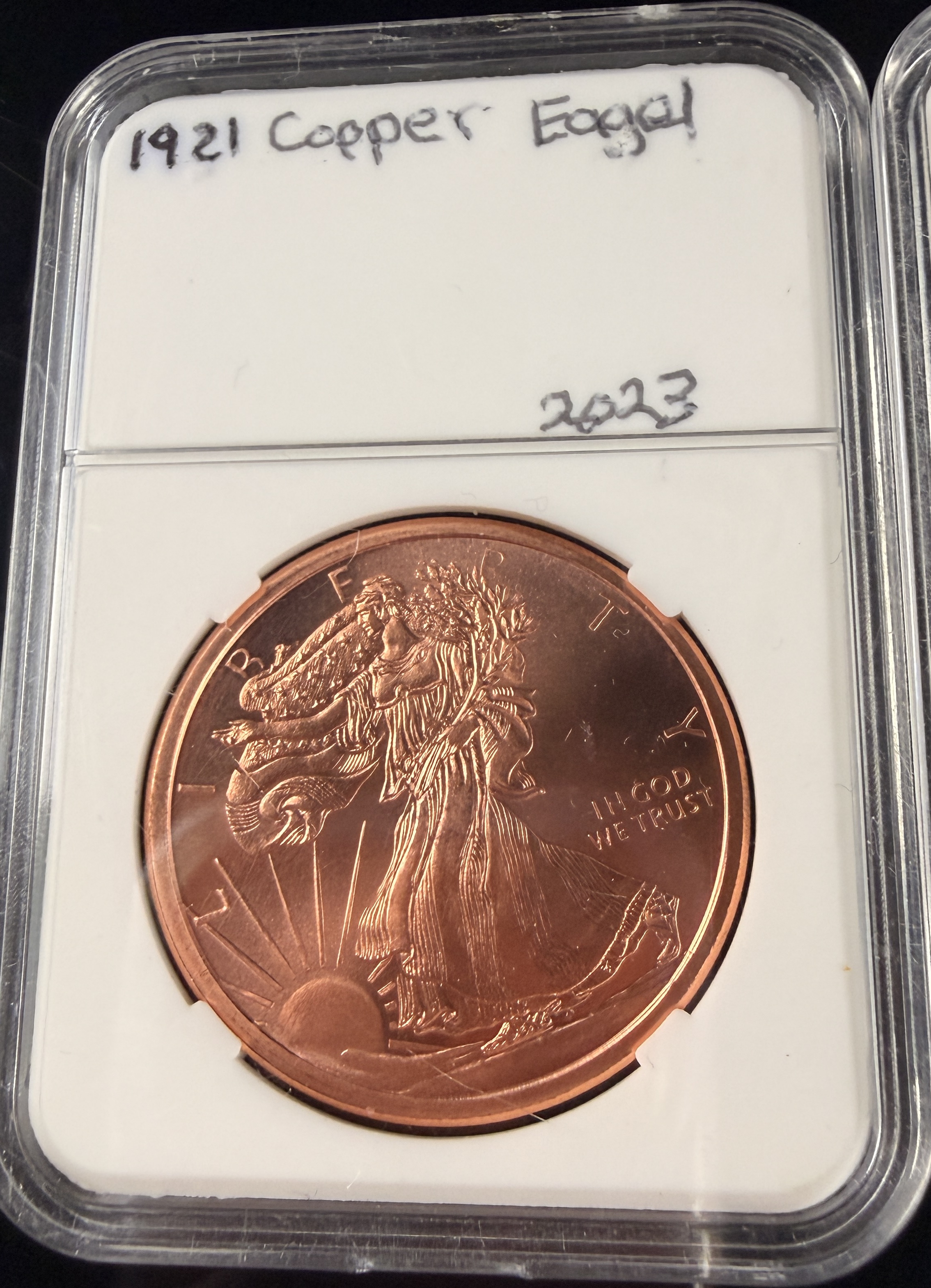 A Pair of US .999 Fine 1 Ounce Copper Bullion Rounds