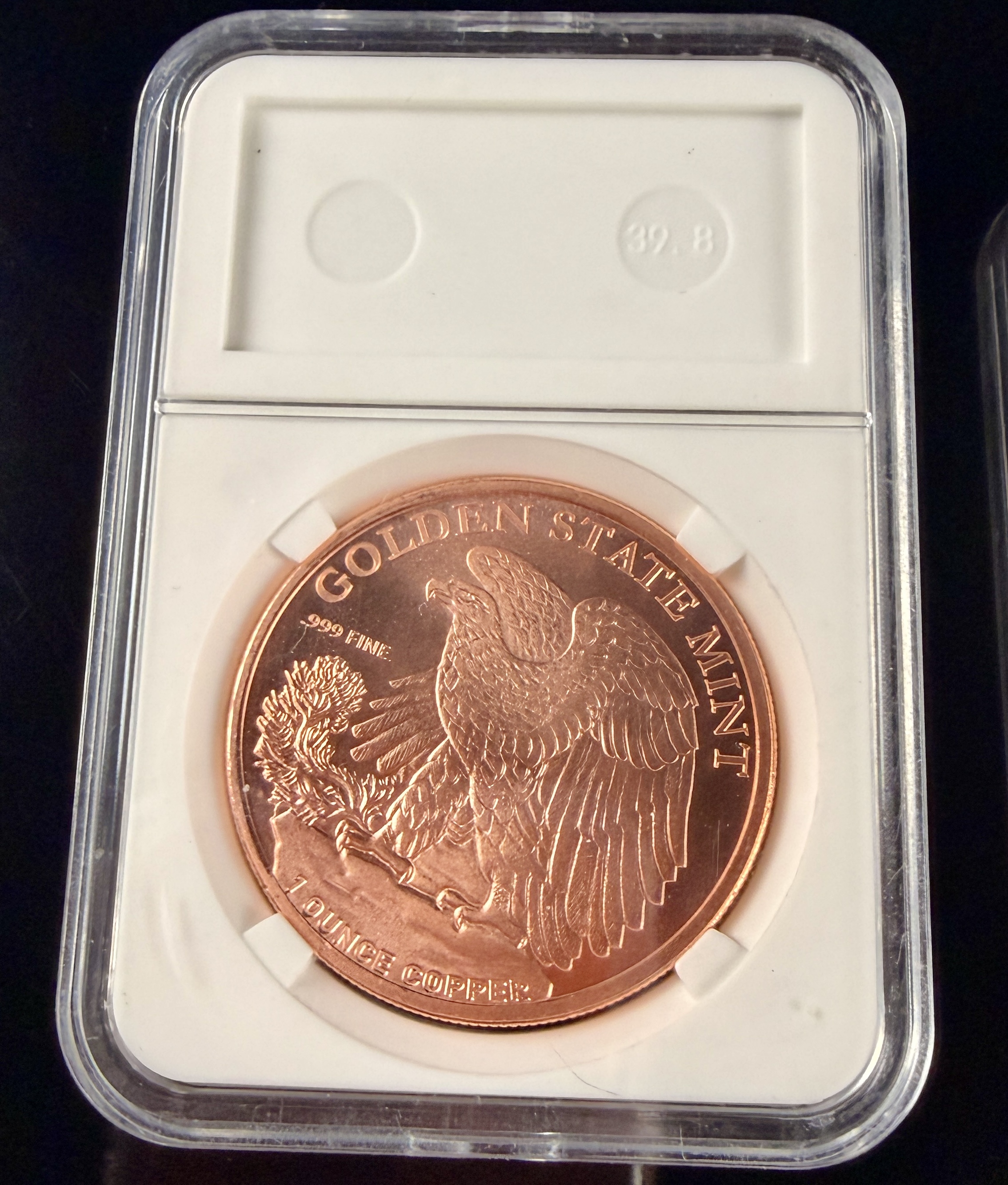 A Pair of US .999 Fine 1 Ounce Copper Bullion Rounds