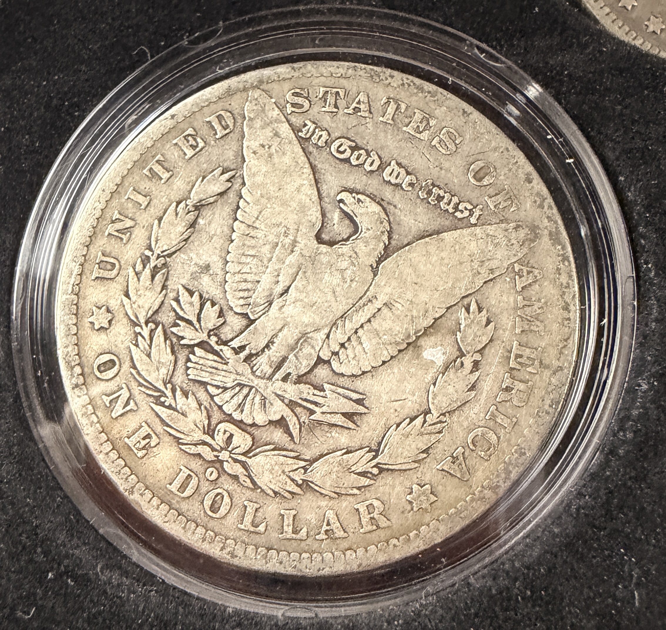 A Pair of US Morgan Silver Dollars, 1880-O and 1889-O Micro O Variety