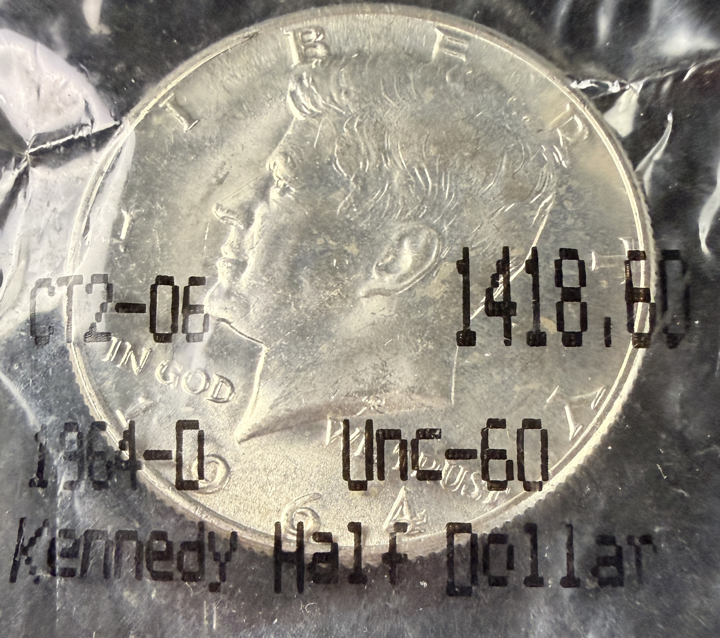 US 1964-D Kennedy Silver Half Dollar, Littleton Coin Co. Uncirculated