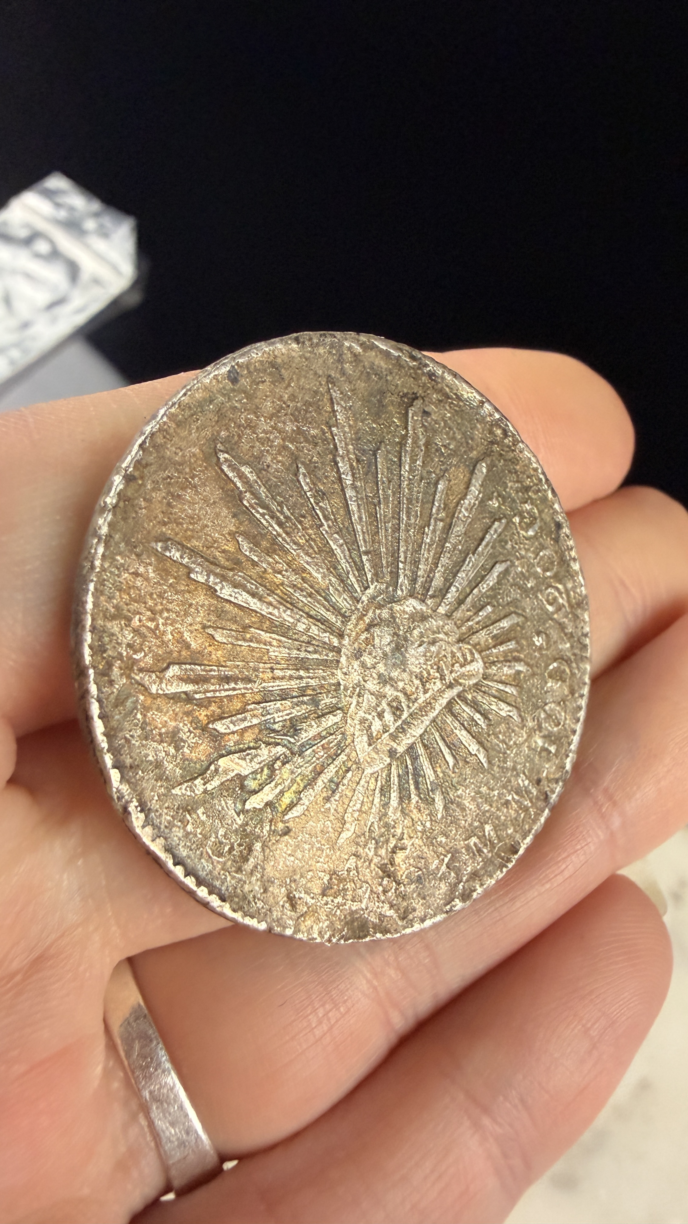 1896 Mo AM MX 8 Reales Silver Coin