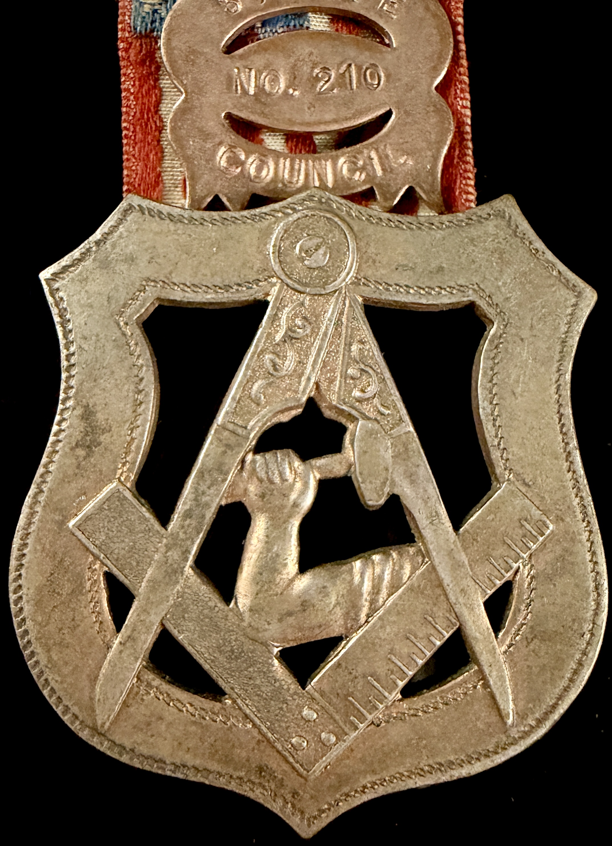 Junior Order of United American Mechanics Jr. O.U.A.M. Sayre Council No. 210 Fraternal Member Badge