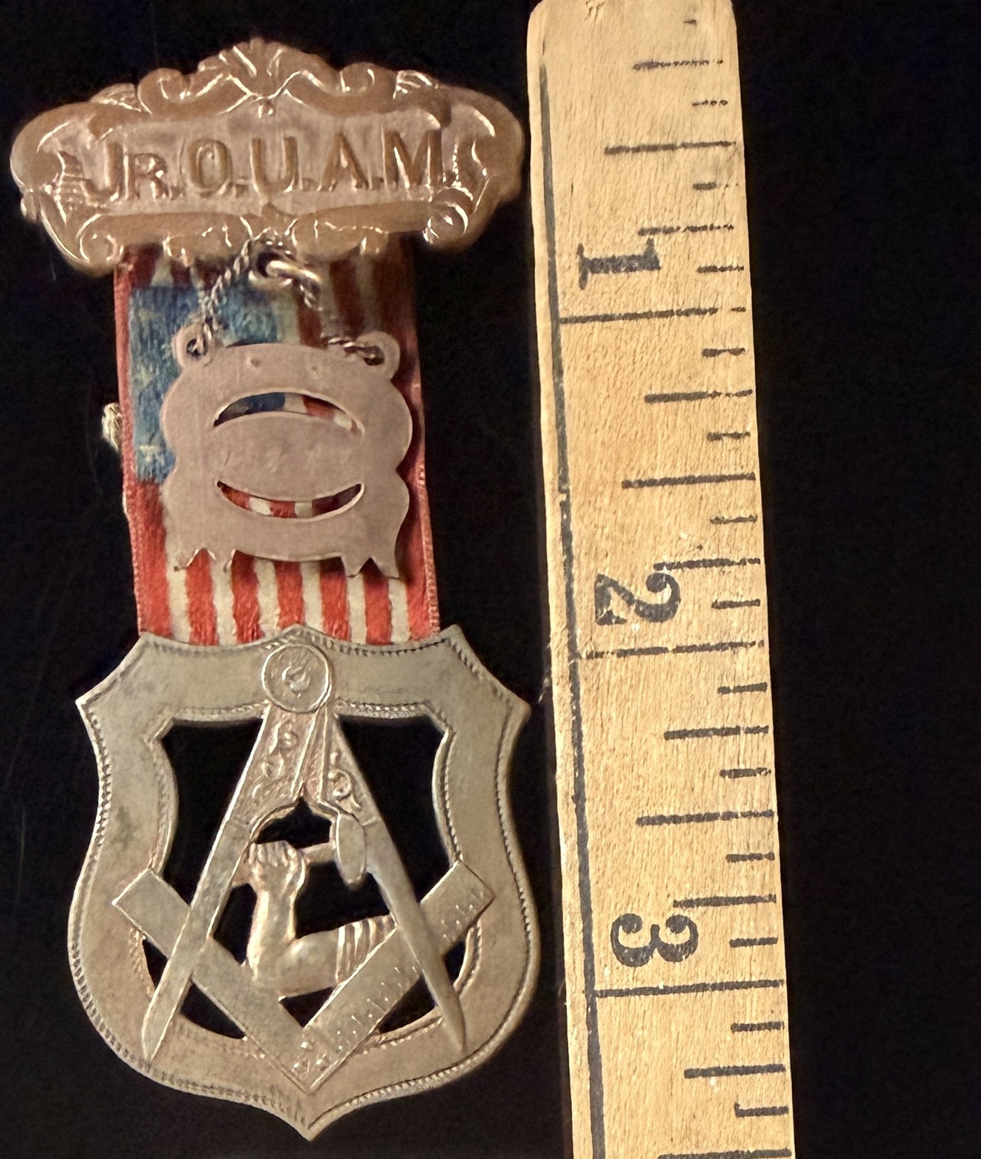 Junior Order of United American Mechanics Jr. O.U.A.M. Sayre Council No. 210 Fraternal Member Badge