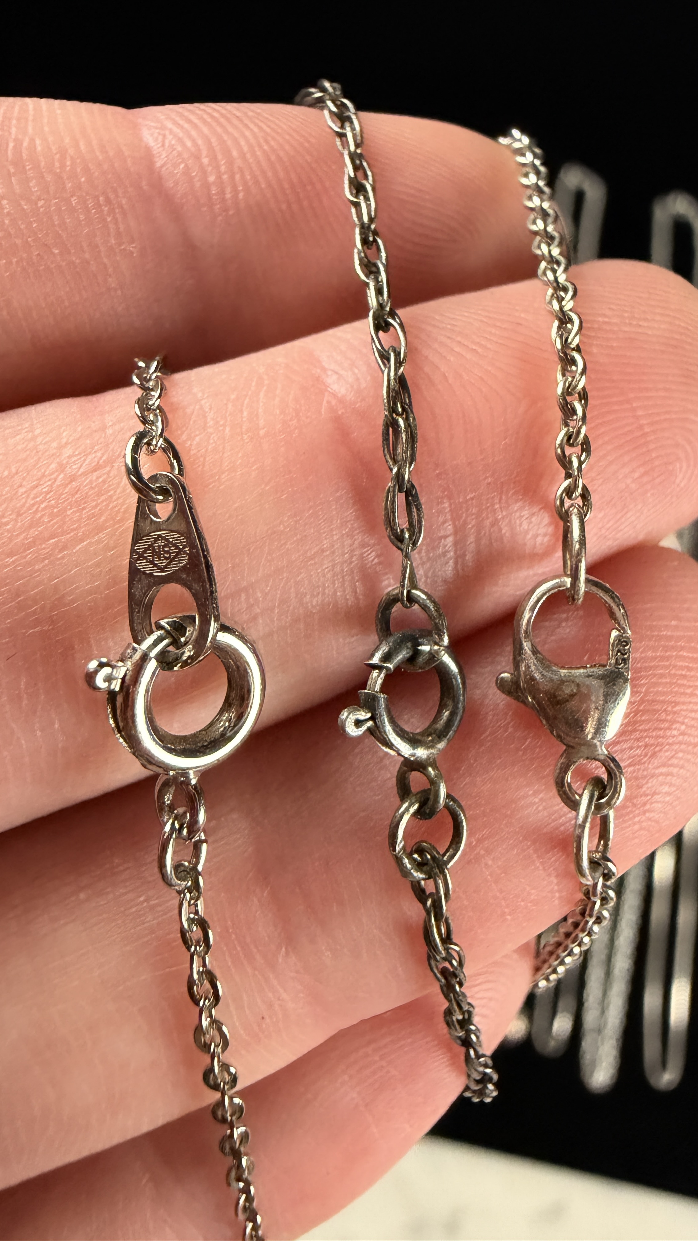 An Assortment of Eleven Sterling Silver Necklaces and Pendants