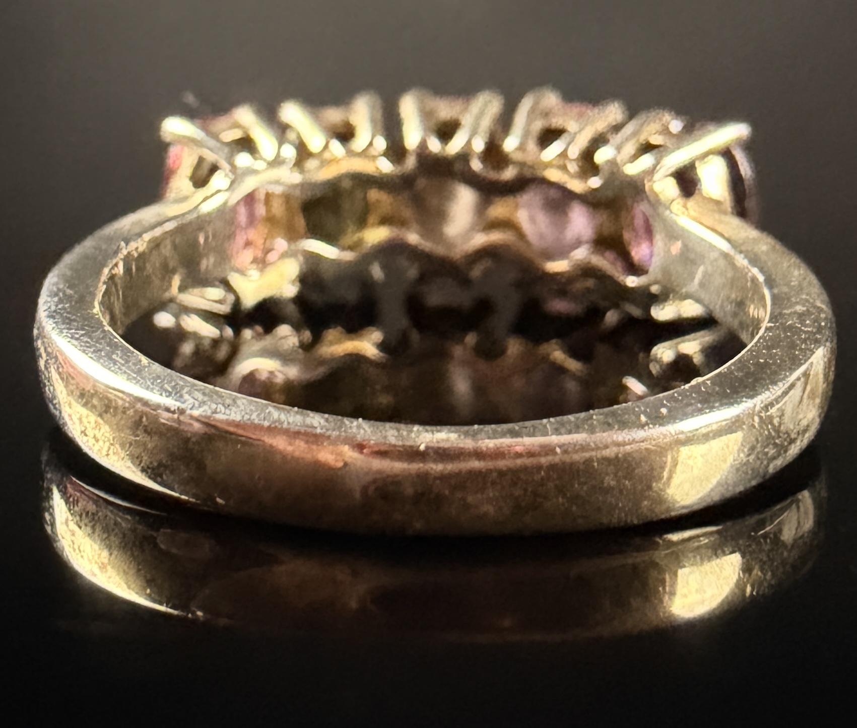 Annabella Sterling Silver and Multi-Color Tourmaline Band Ring