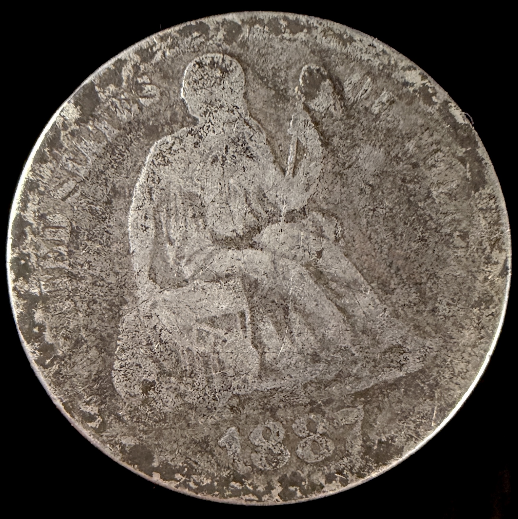 1887 US Seated Liberty Silver Dime