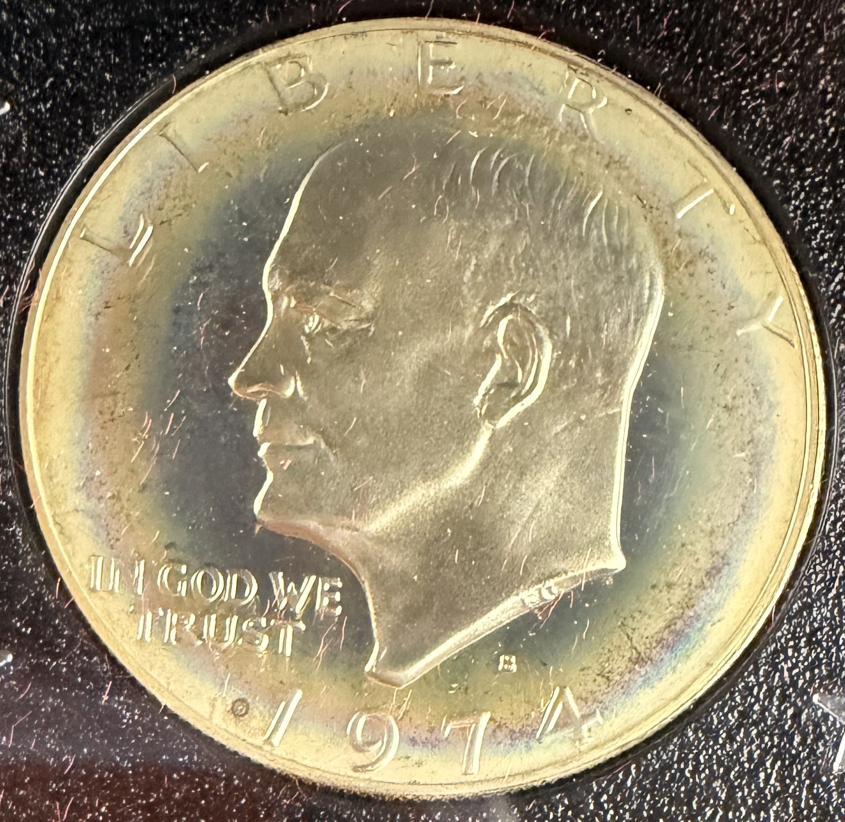 1974-S US Eisenhower 40% Silver Proof Dollar in Original Mint Holder