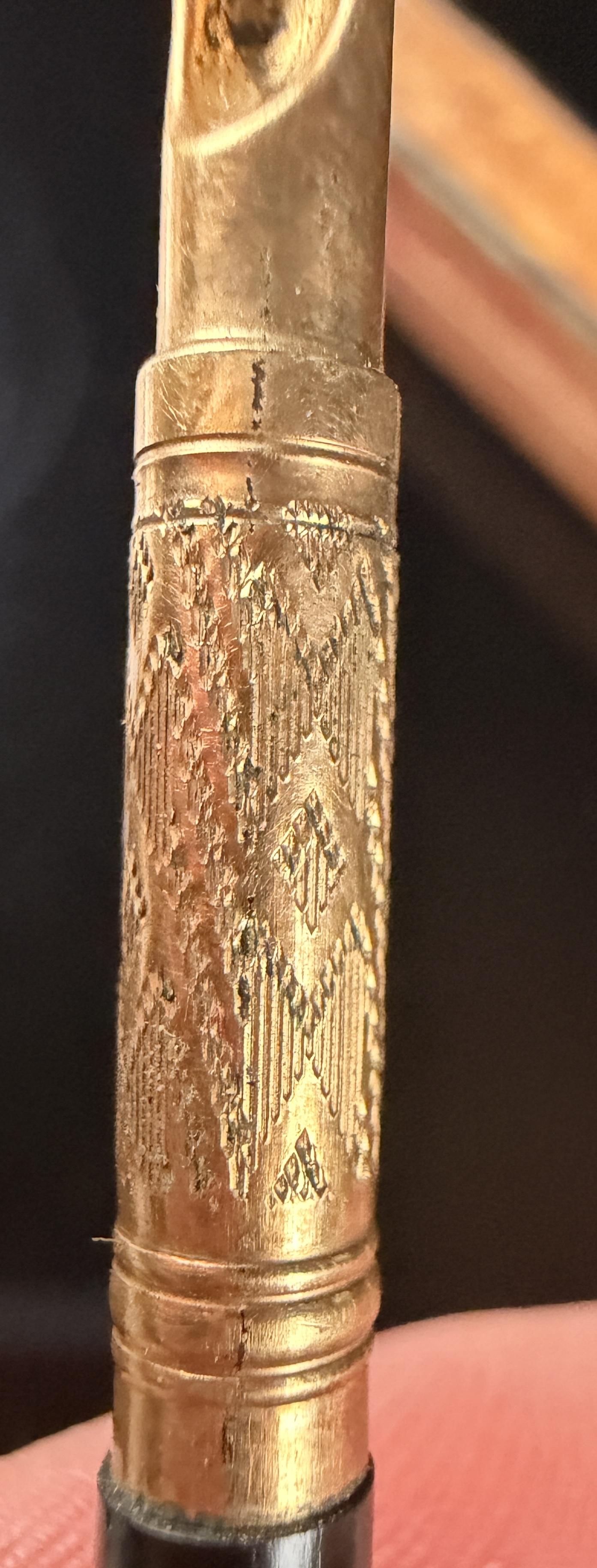 Antique Dip Pen with 14kt Gold Plated Nib and Original Fitted Case
