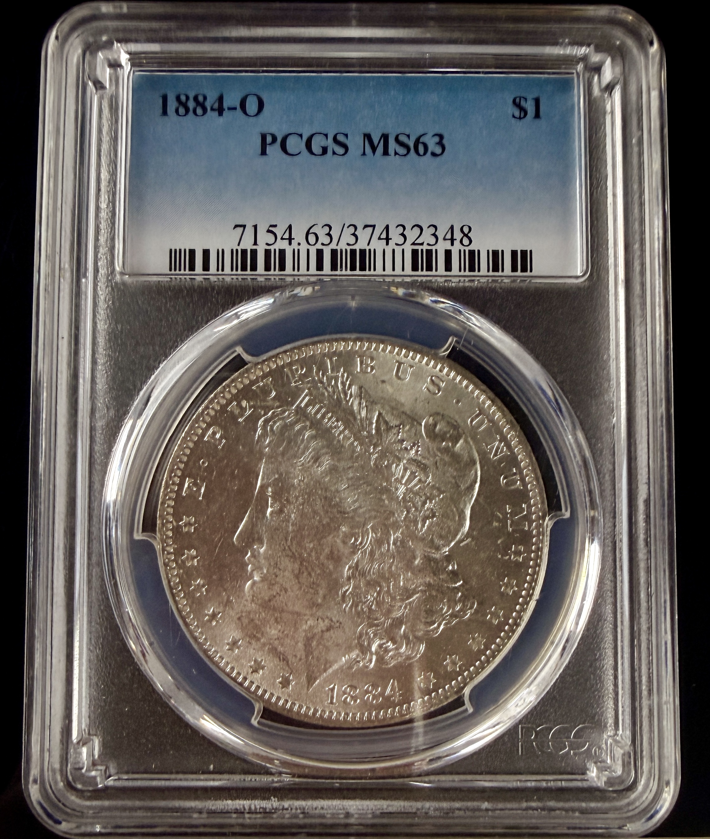 US 1884-O Morgan Silver Dollar, PCGS MS63