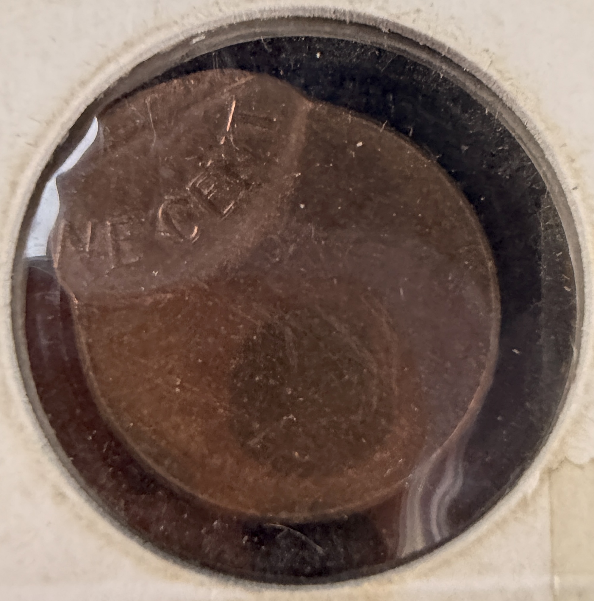 US Lincoln Cent with Major Off-center Strike Error