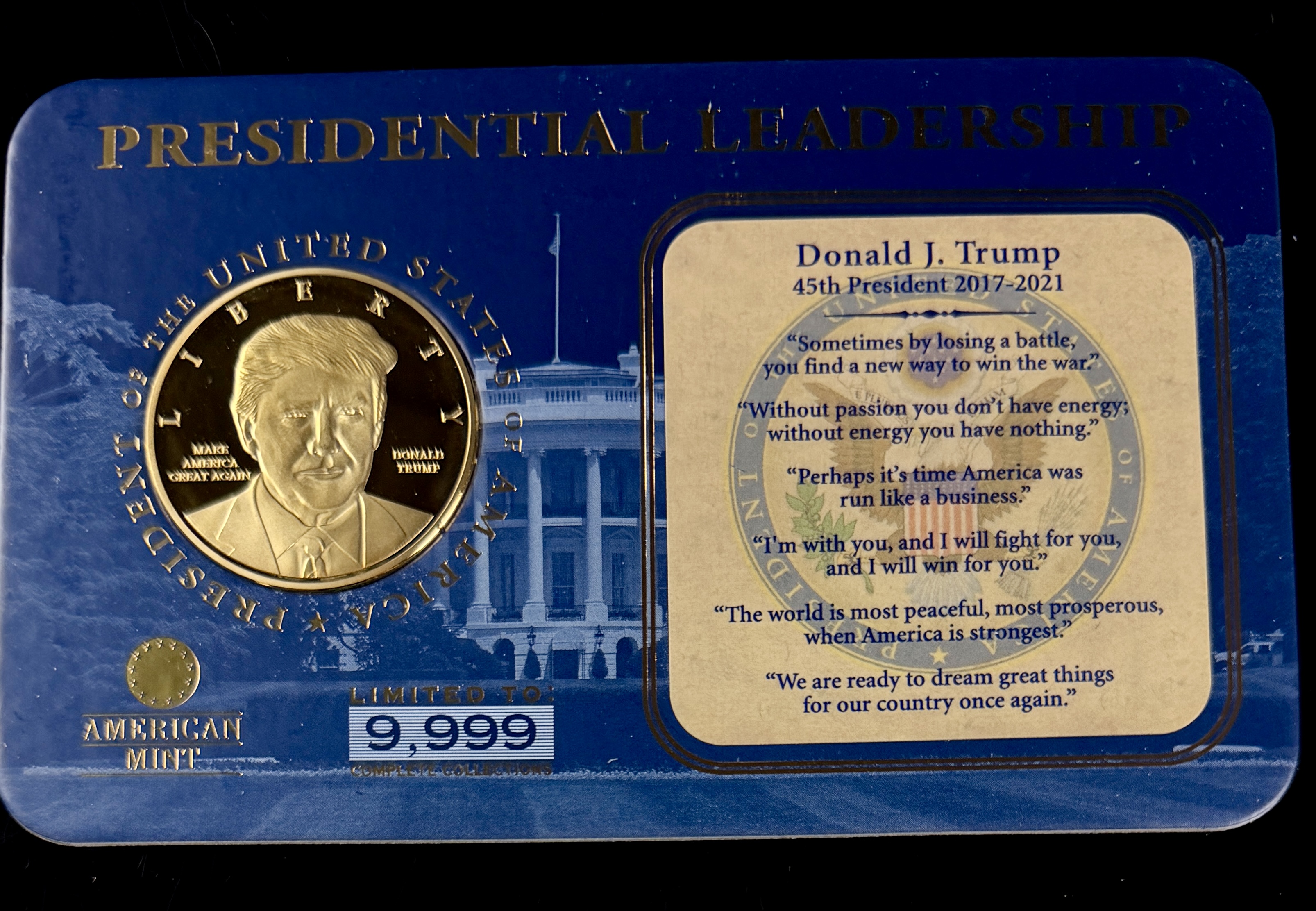 American Mint Donald J. Trump Presidential Leadership Commemorative Coin Set