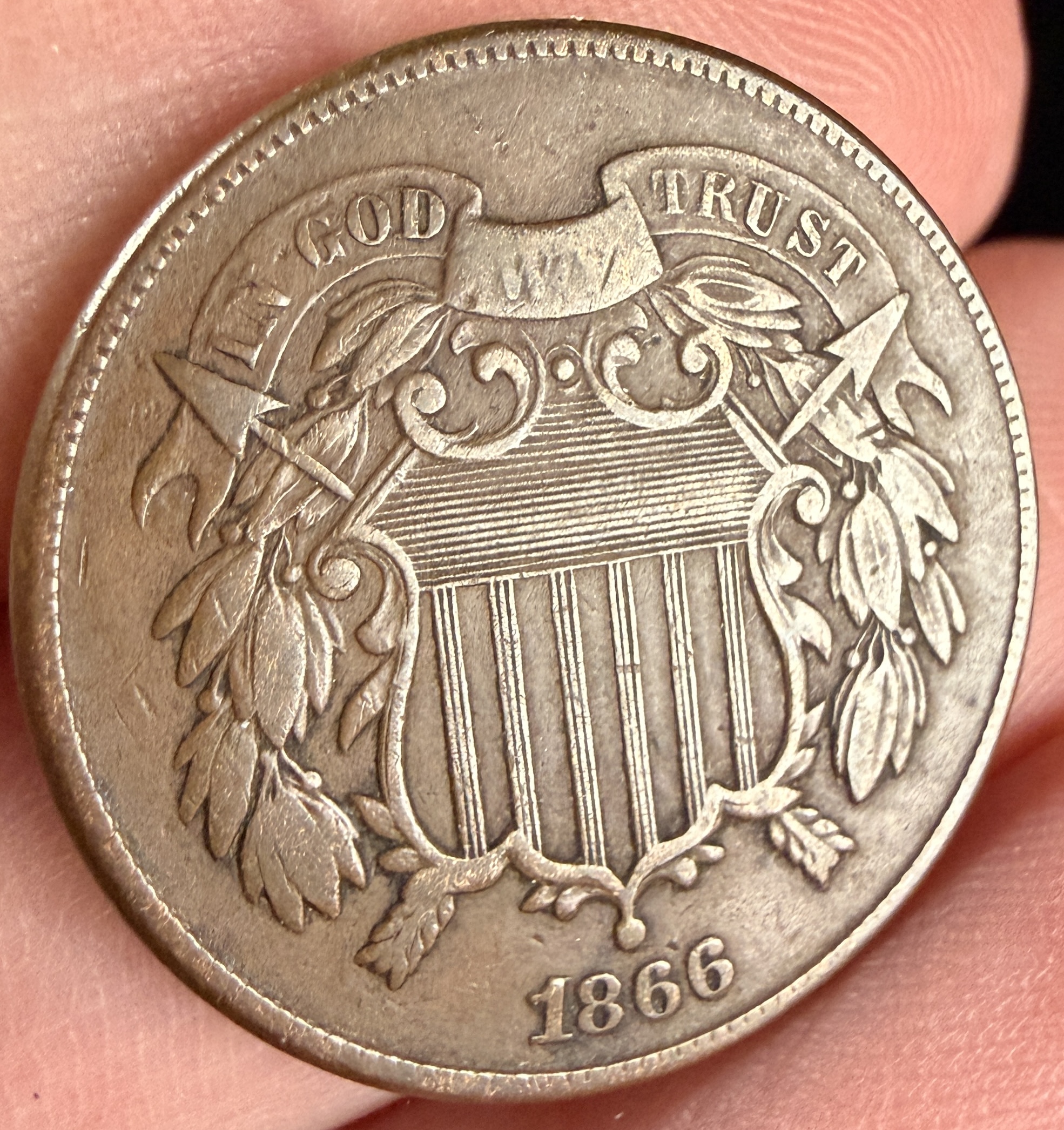 1866 US Two-Cent Piece